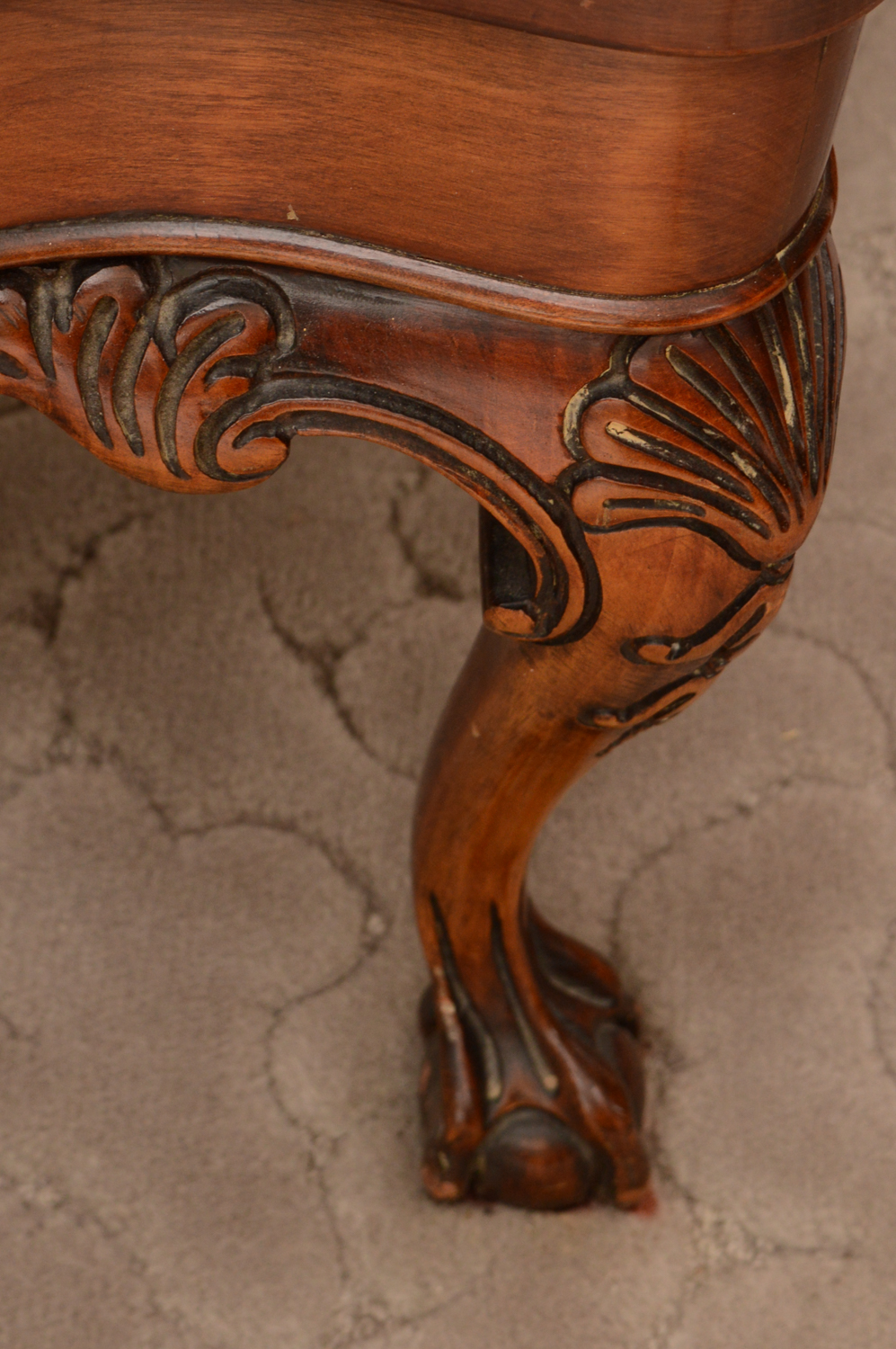 Vintage Regency Style Mahogany Step Back End Tables