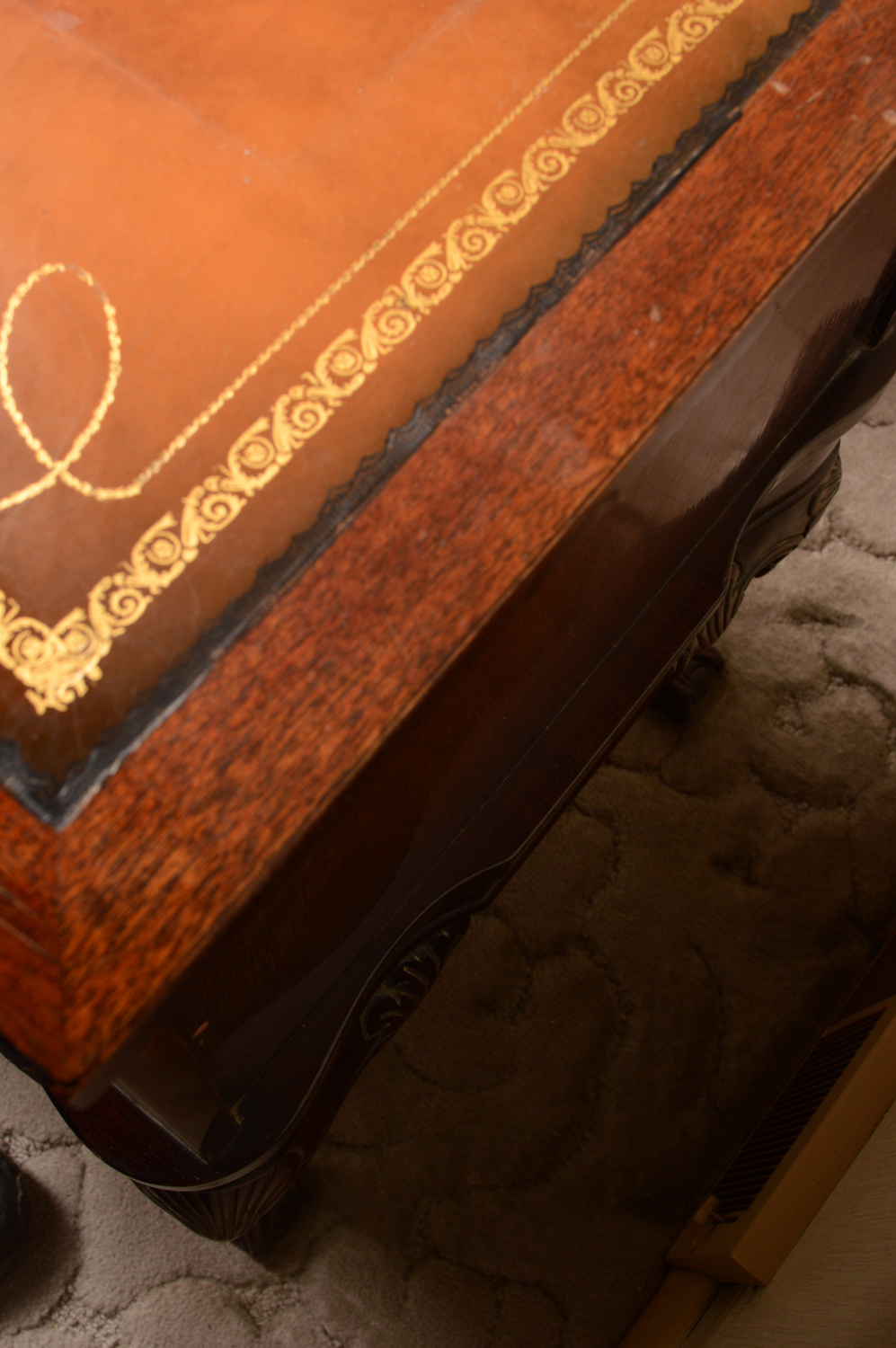 Vintage Regency Style Mahogany Step Back End Tables