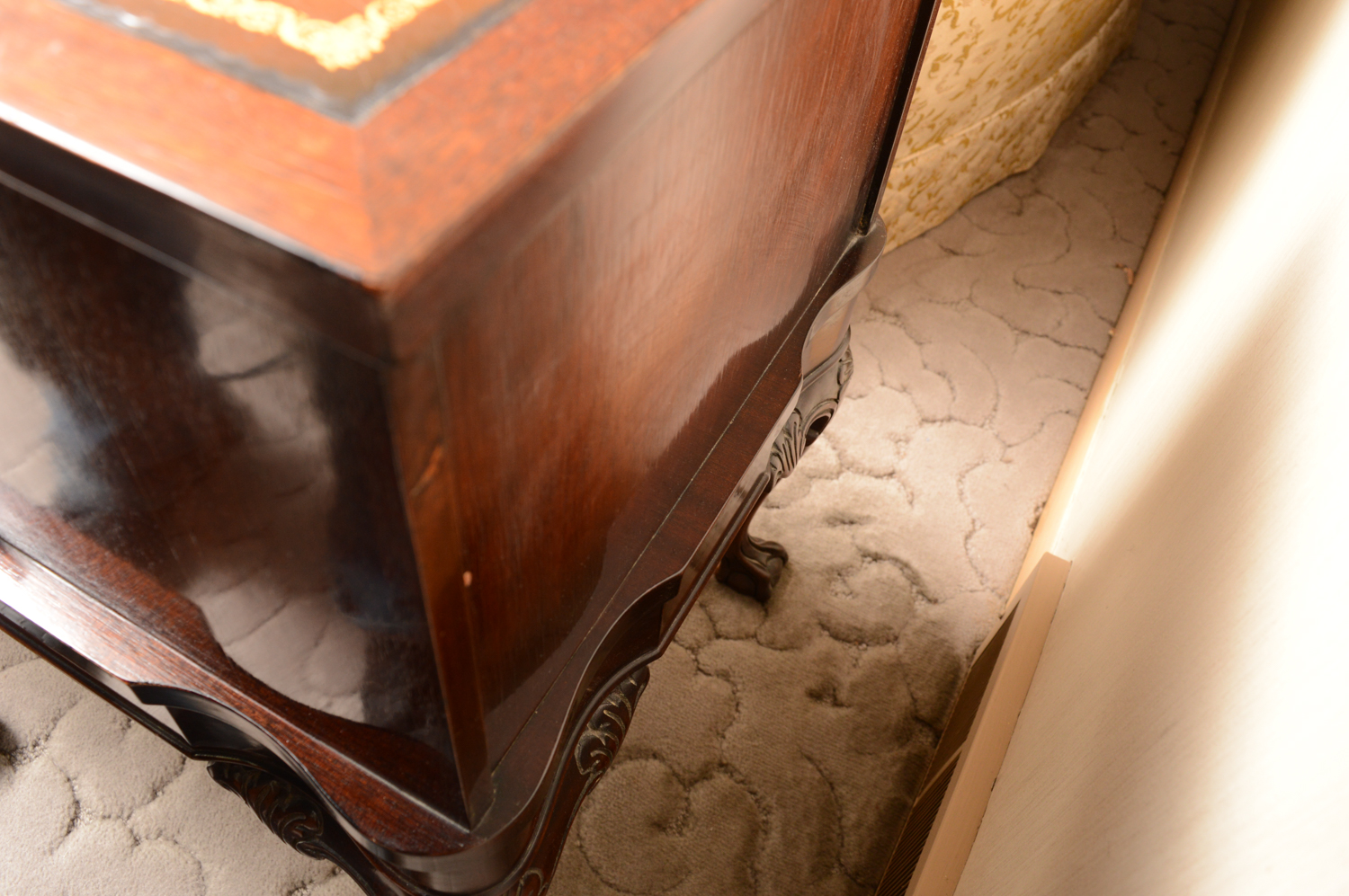 Vintage Regency Style Mahogany Step Back End Tables
