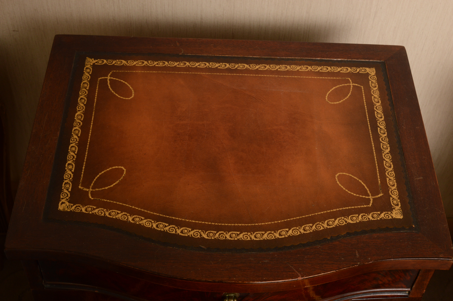 Vintage Regency Style Mahogany Step Back End Tables