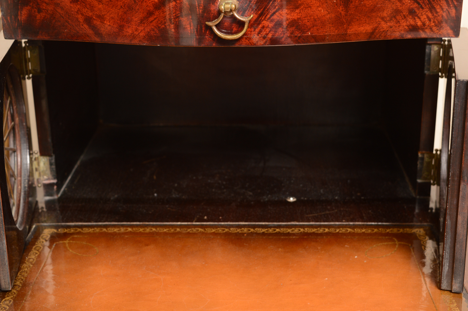 Vintage Regency Style Mahogany Step Back End Tables