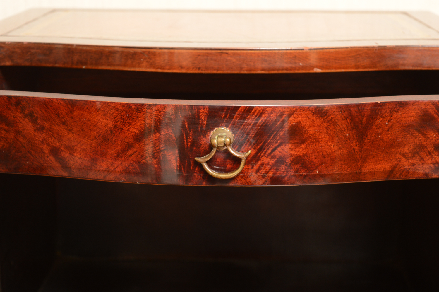 Vintage Regency Style Mahogany Step Back End Tables