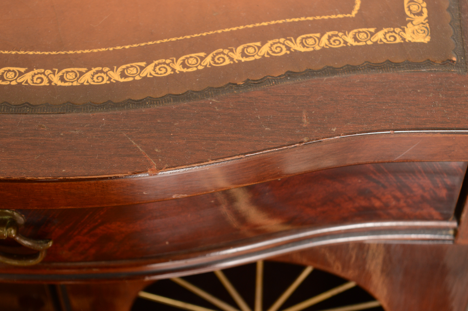 Vintage Regency Style Mahogany Step Back End Tables