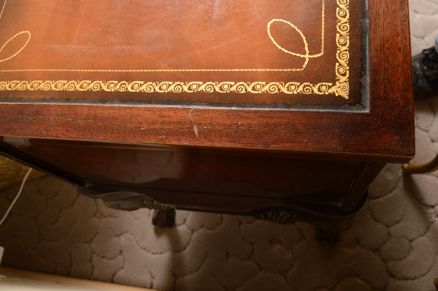 Vintage Regency Style Mahogany Step Back End Tables