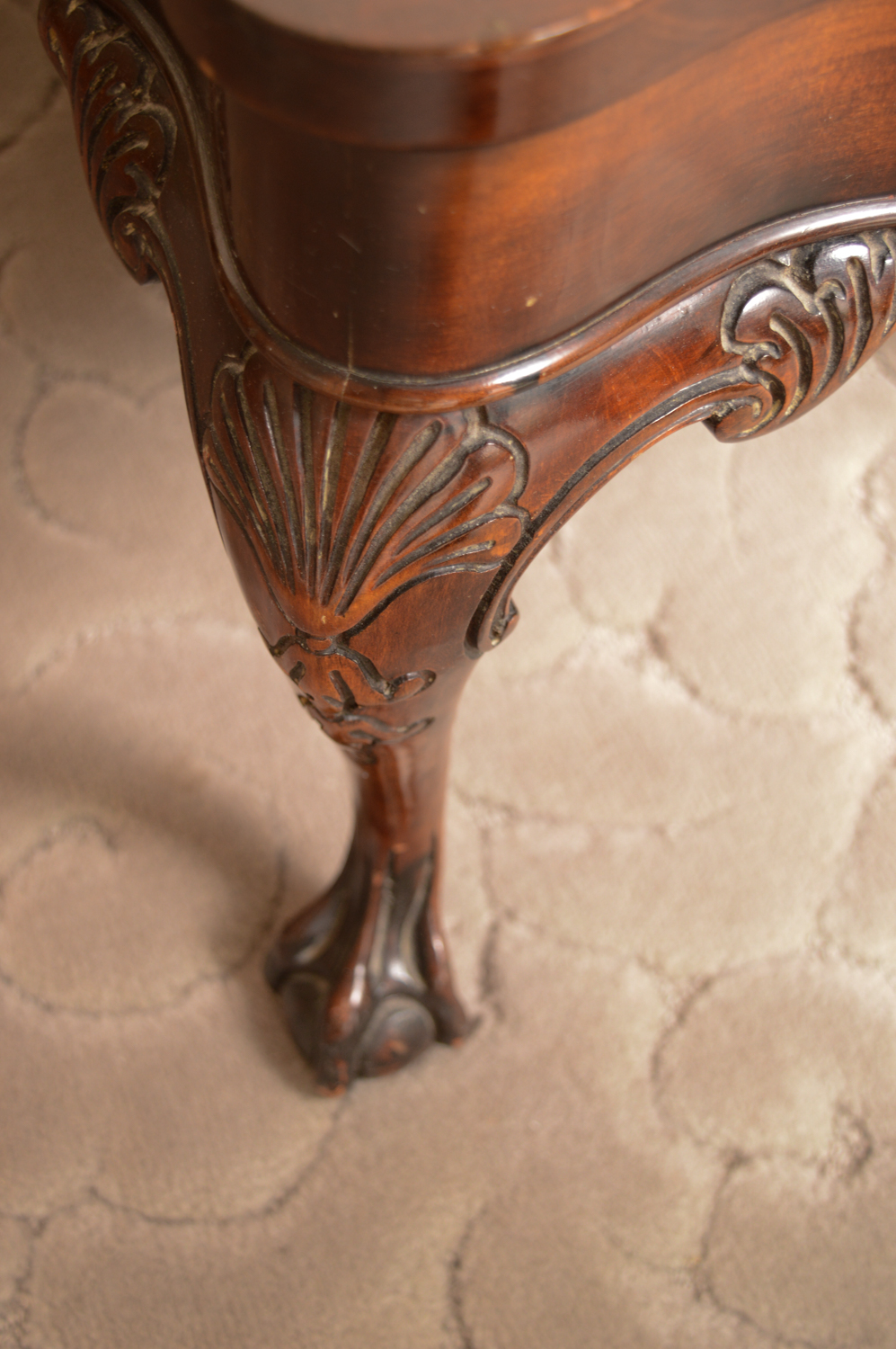 Vintage Regency Style Mahogany Step Back End Tables