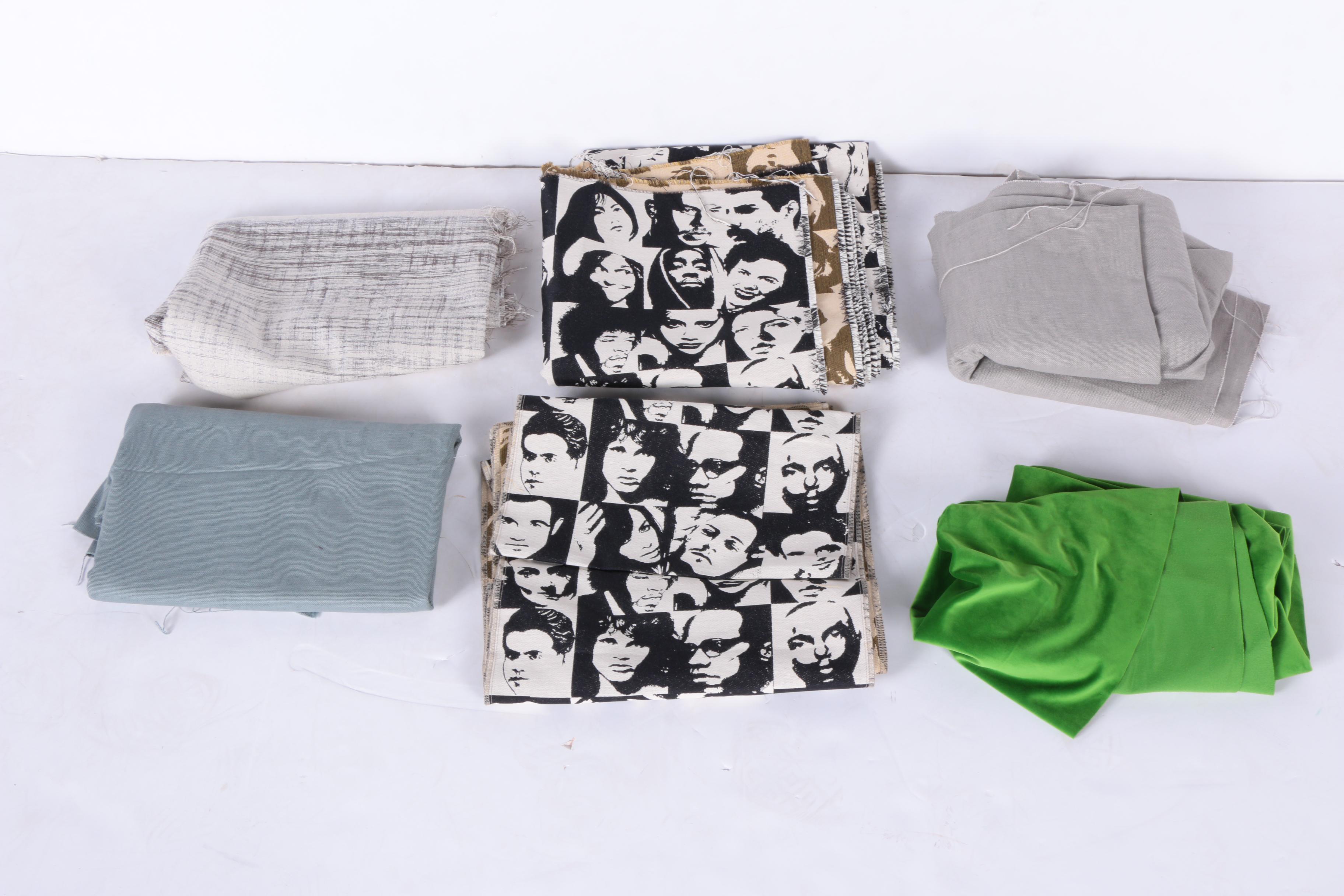 Fabric Including Famous Dead Celebrity Print