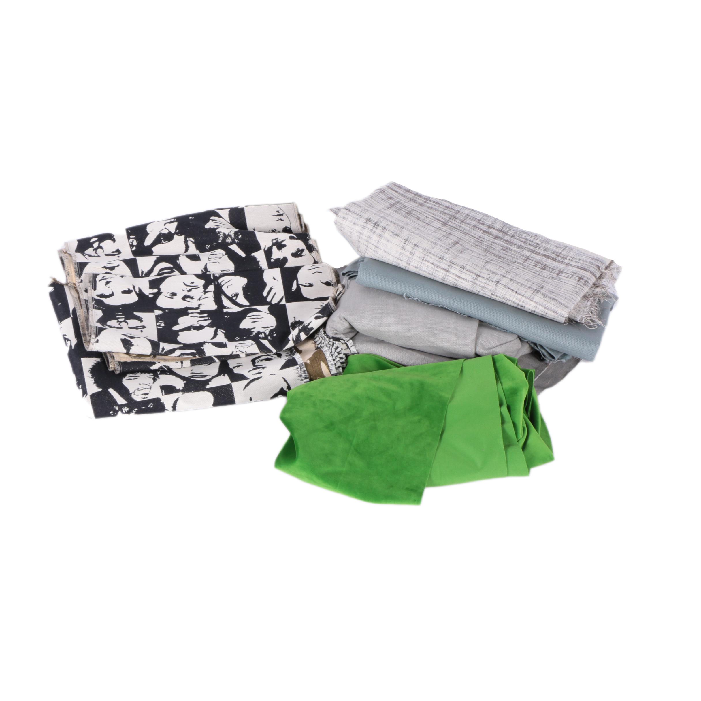 Fabric Including Famous Dead Celebrity Print