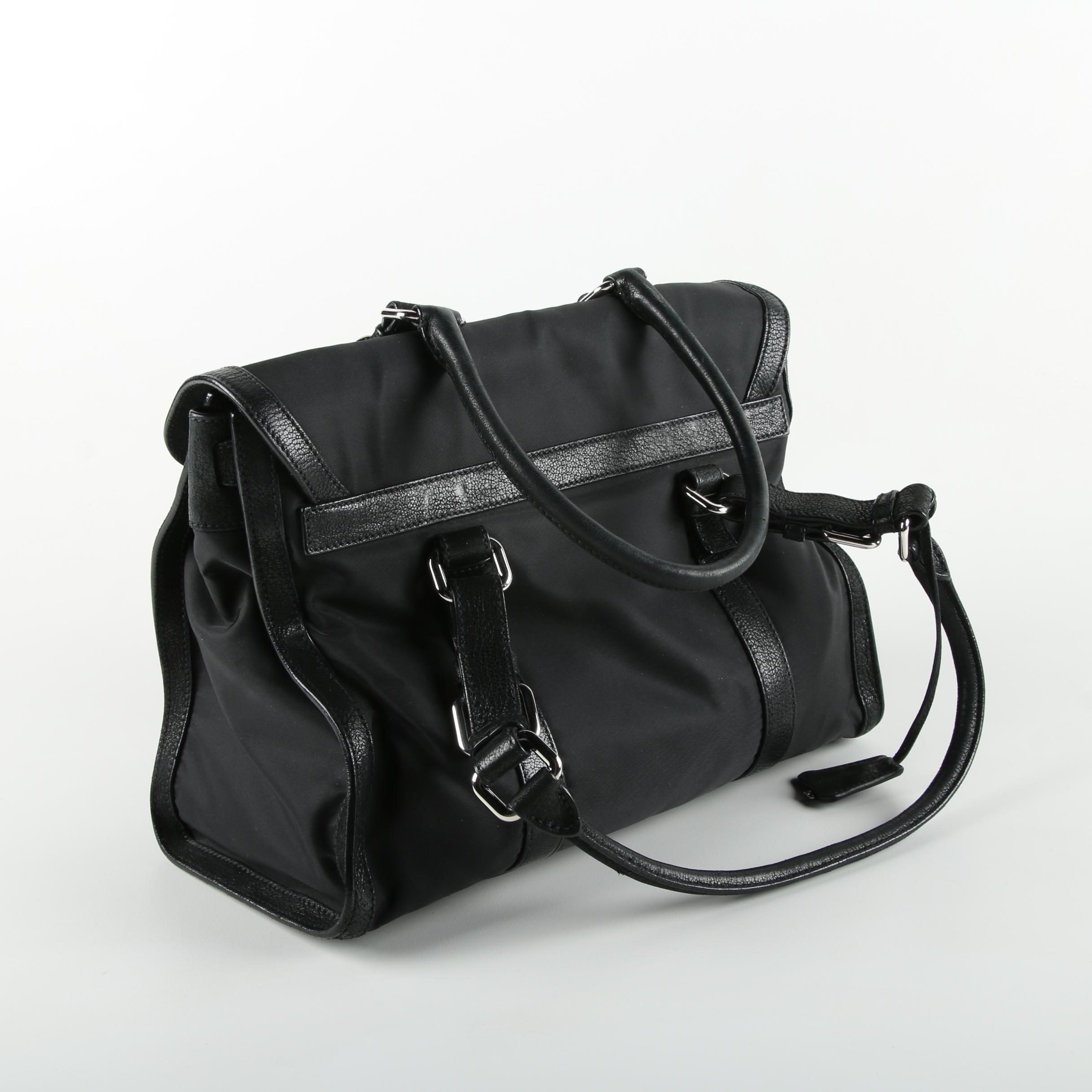 Prada Leather Trimmed Tessuto Bag