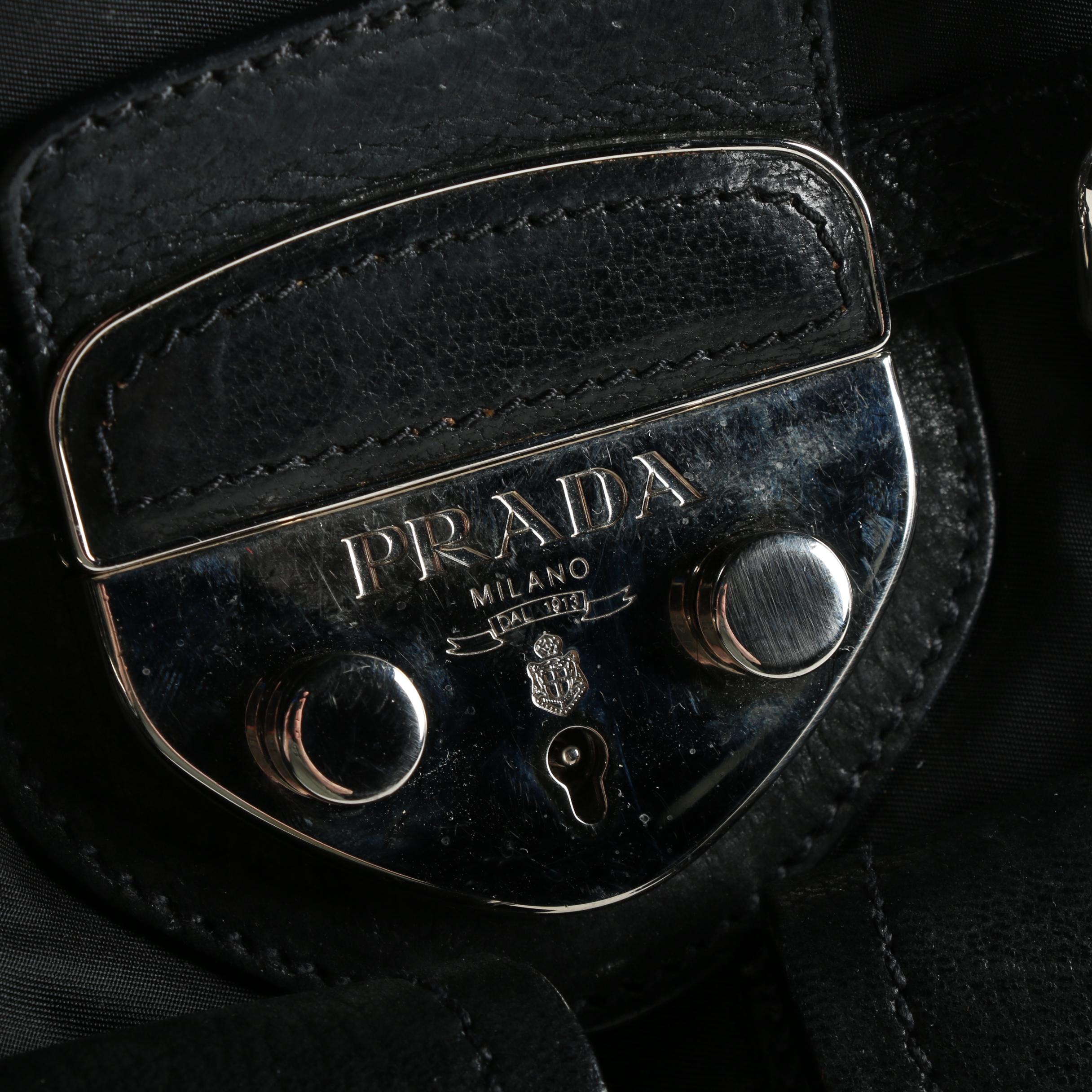 Prada Leather Trimmed Tessuto Bag