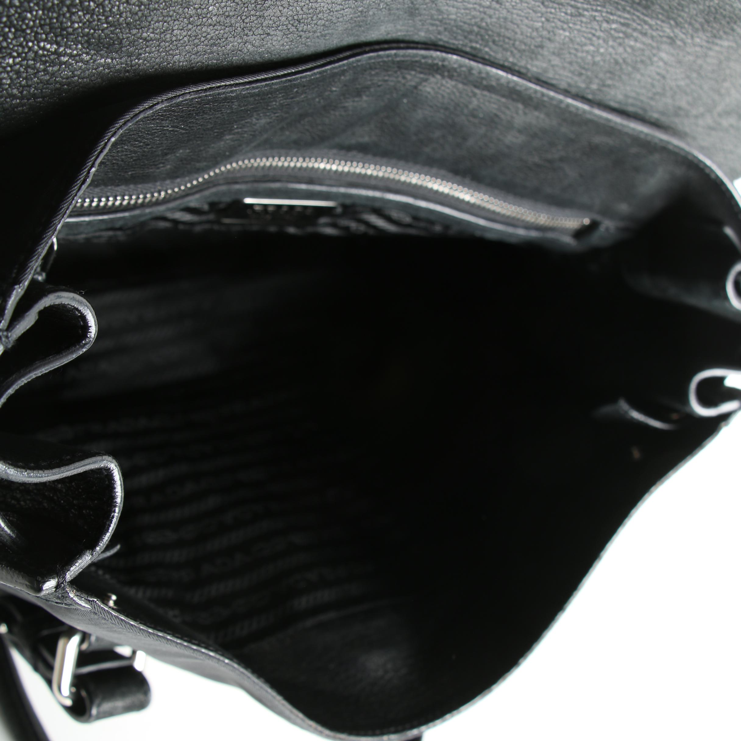 Prada Leather Trimmed Tessuto Bag