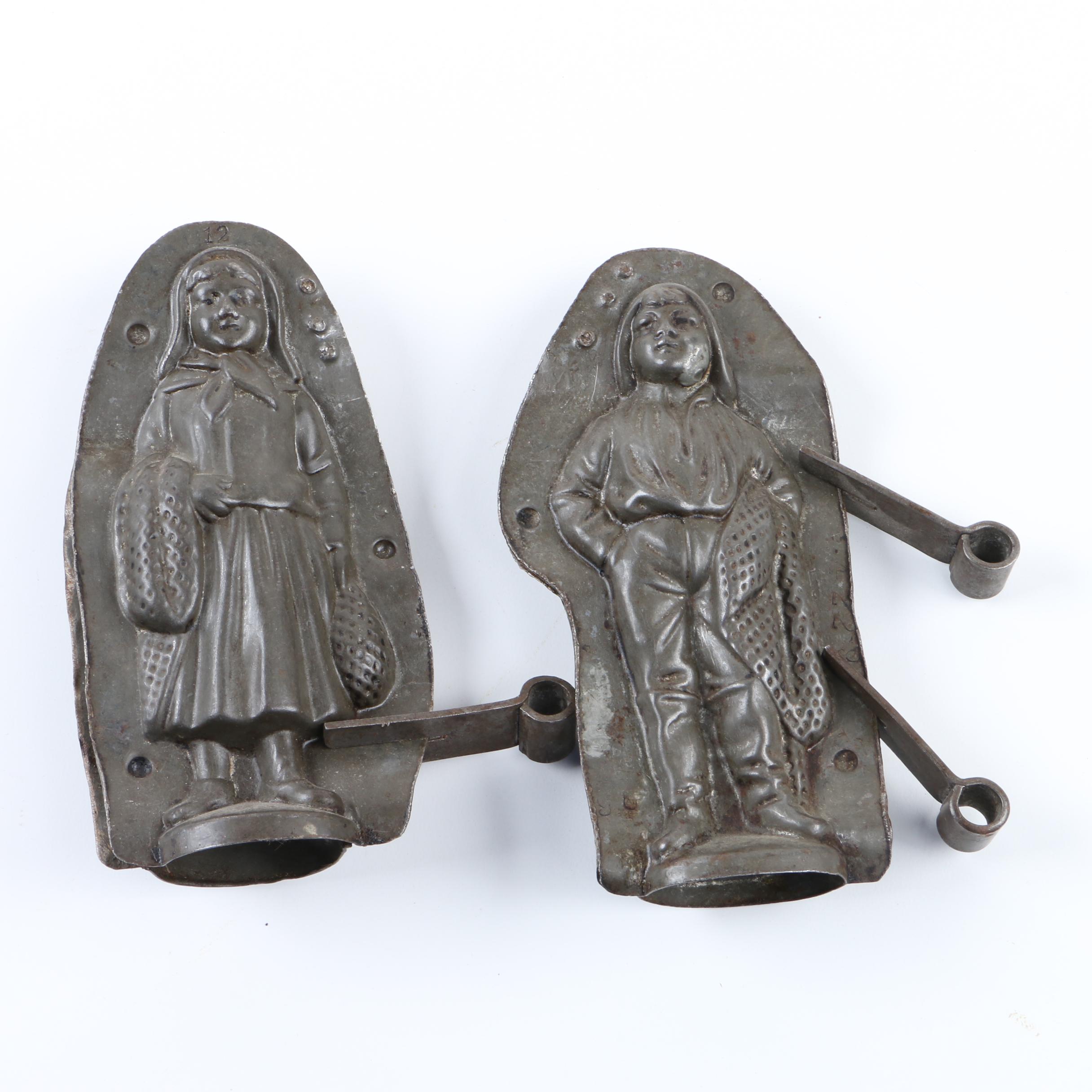 Vintage Metal Chocolate Molds