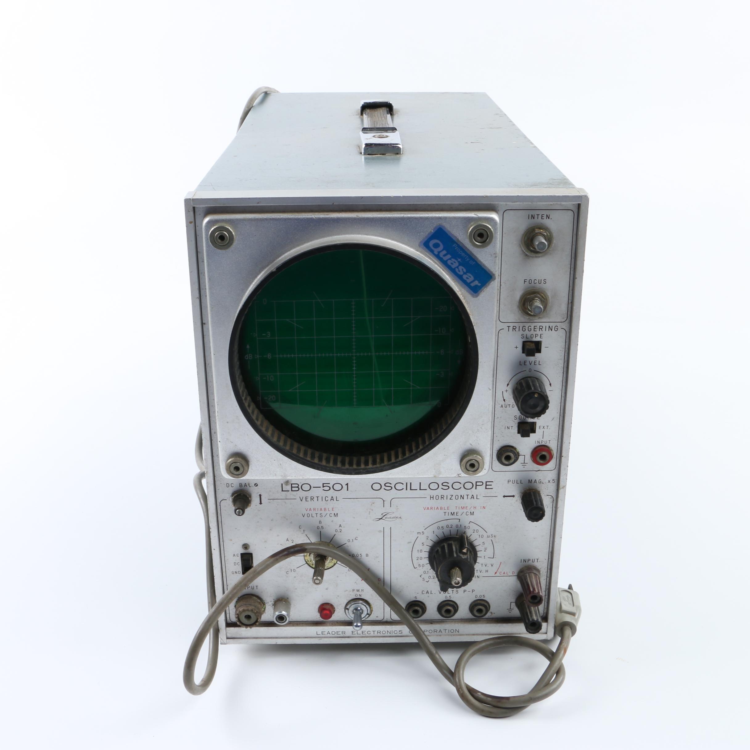 Vintage Leader Electronics Corporation LBO-501 Oscilloscope