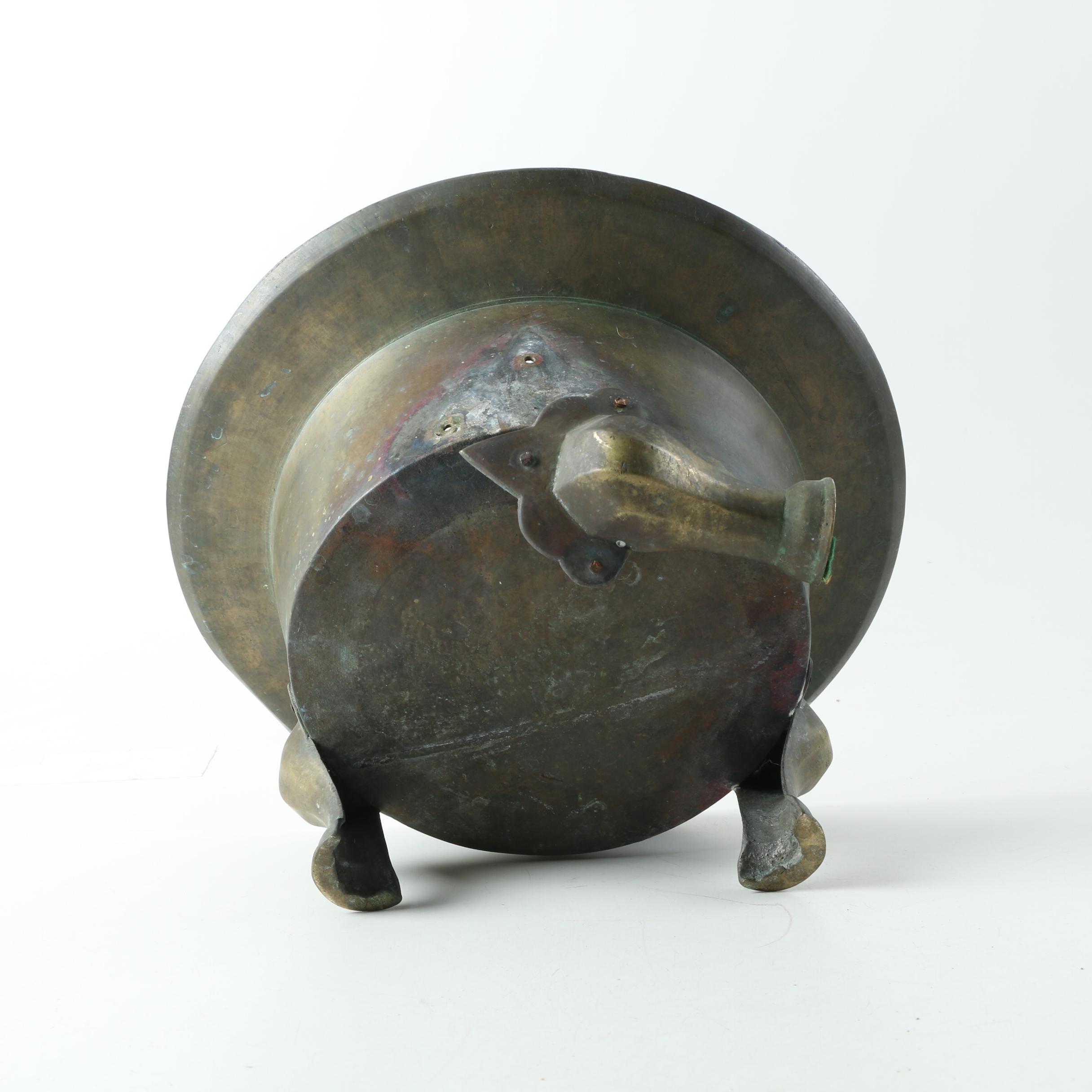 Vintage Tri-Leg Brass Planter