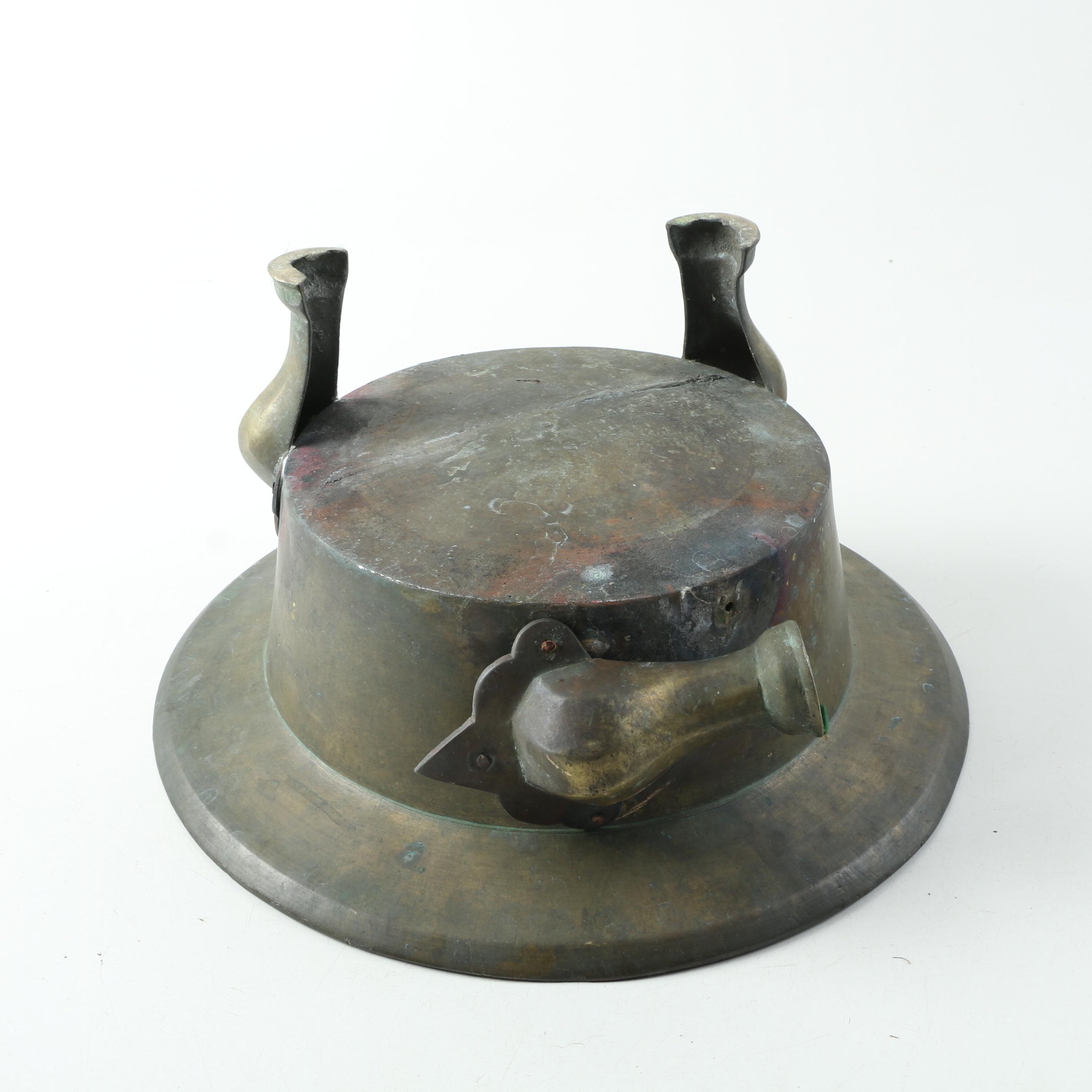 Vintage Tri-Leg Brass Planter