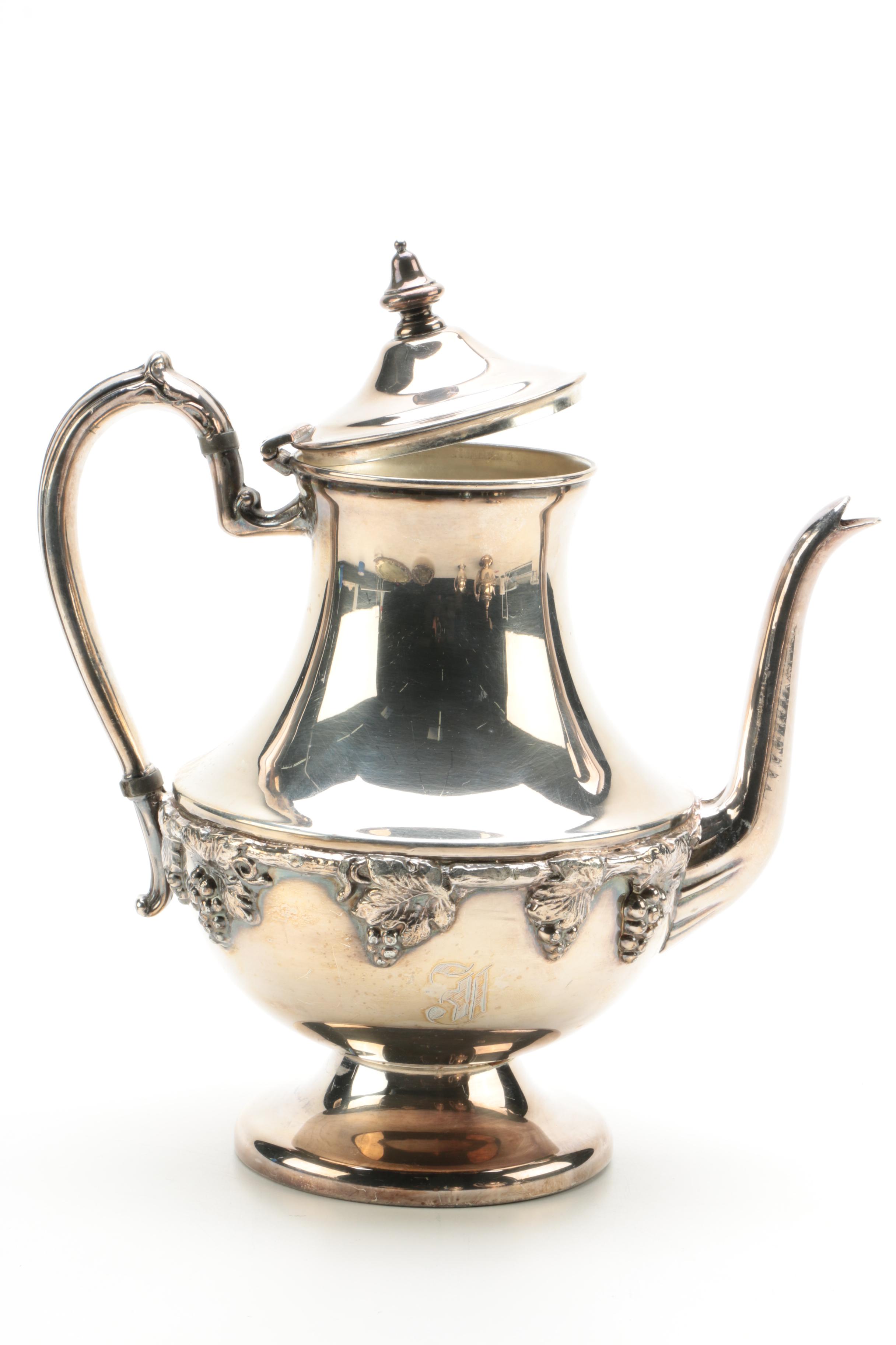 Lehman Brothers Silver-Plated Coffee and Tea Service with Trays