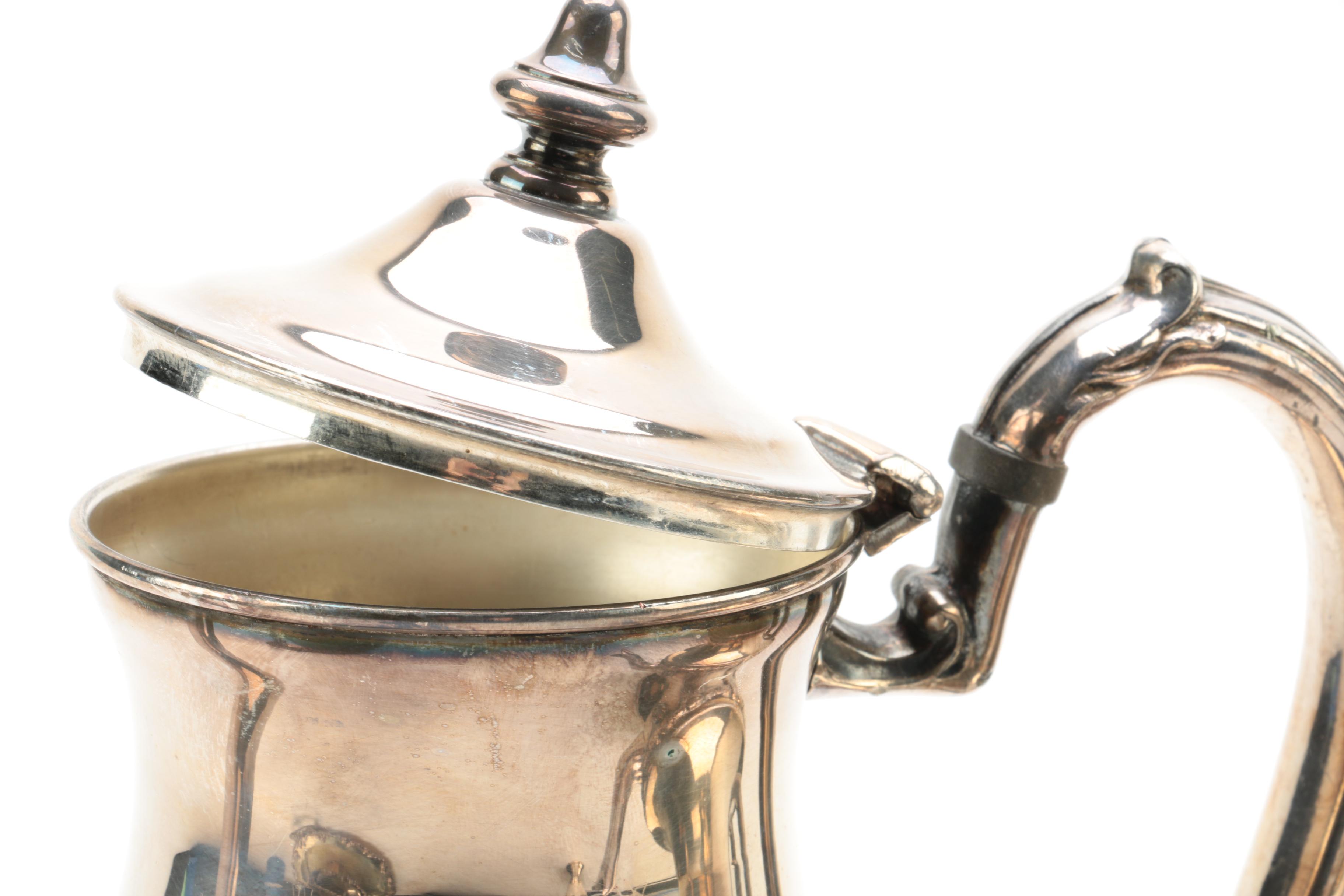 Lehman Brothers Silver-Plated Coffee and Tea Service with Trays