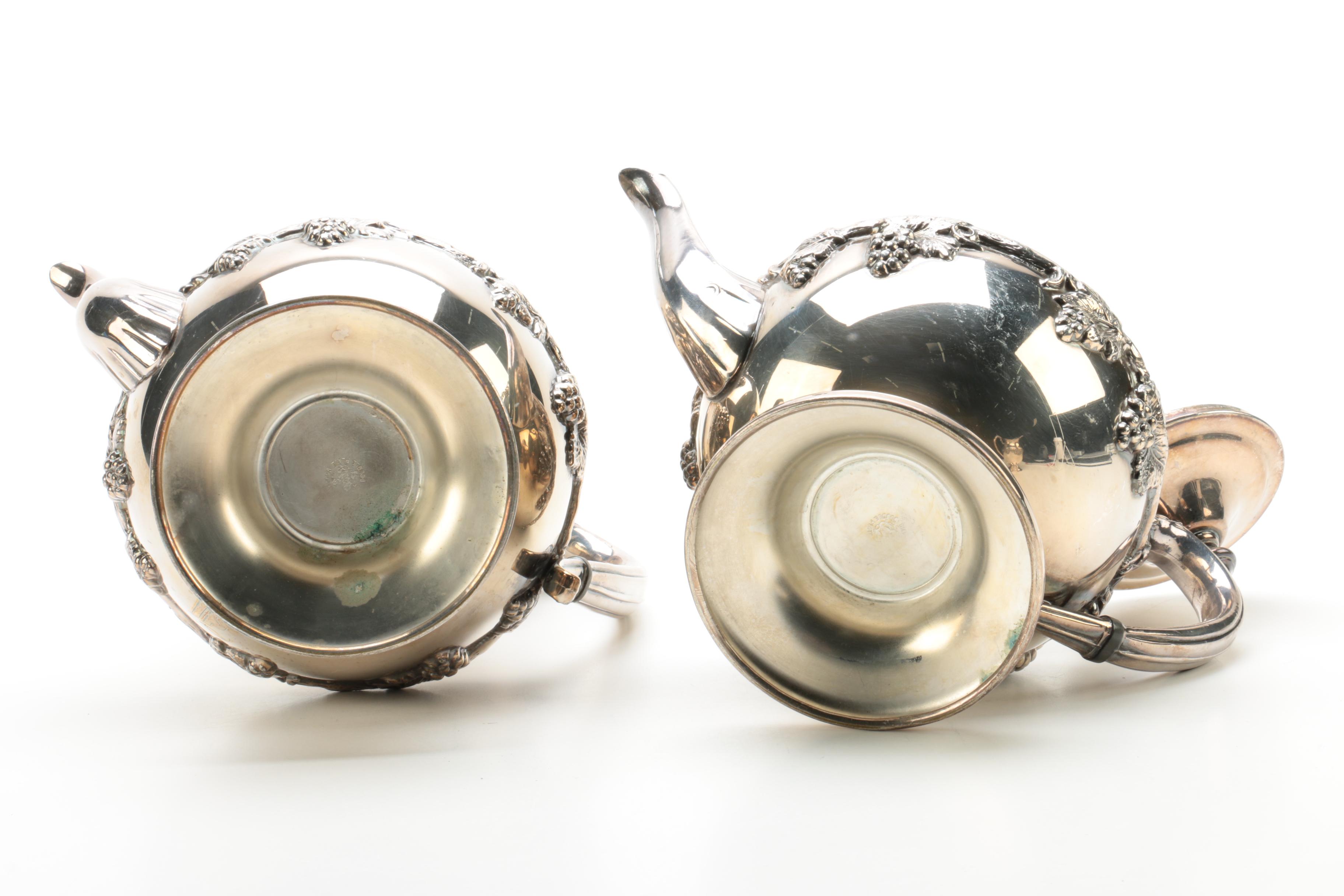 Lehman Brothers Silver-Plated Coffee and Tea Service with Trays