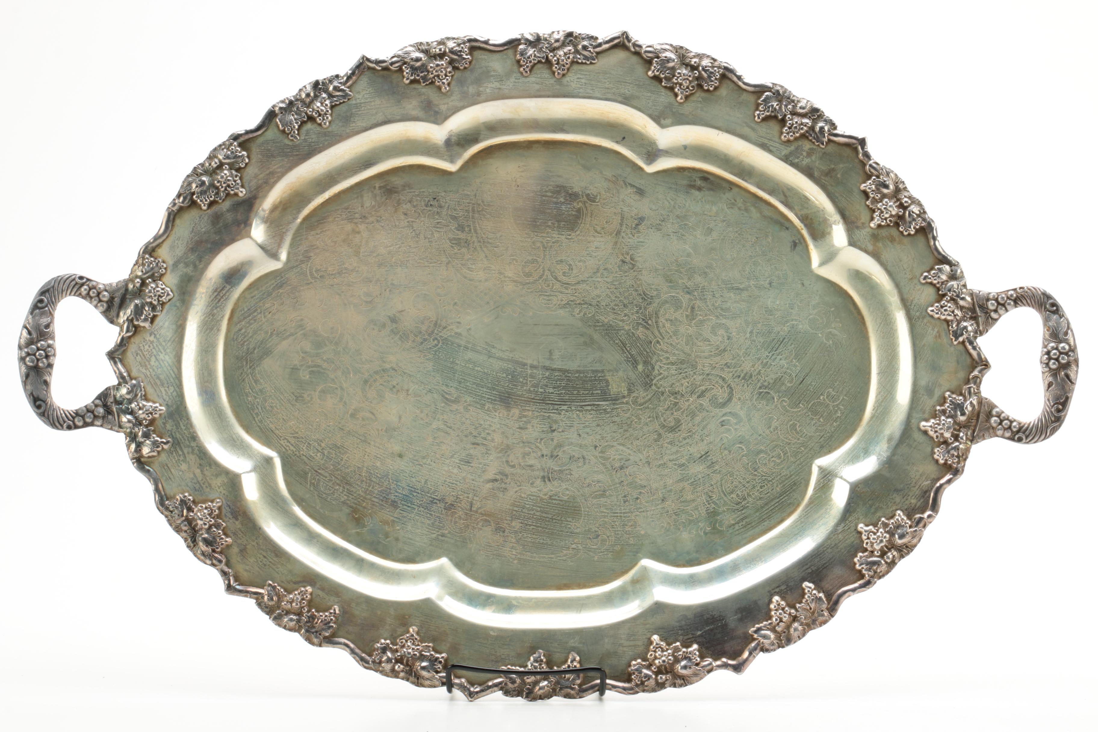 Lehman Brothers Silver-Plated Coffee and Tea Service with Trays