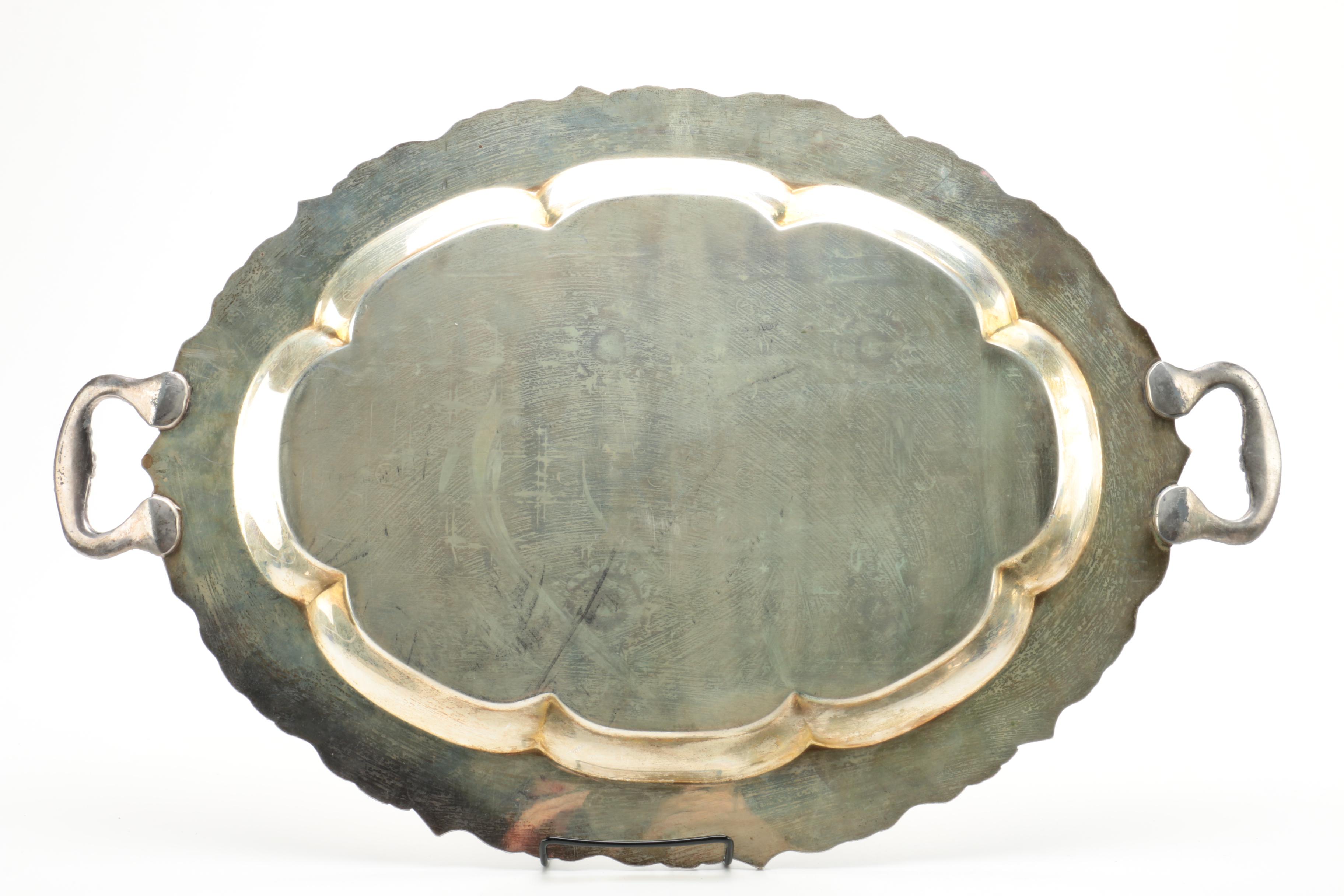 Lehman Brothers Silver-Plated Coffee and Tea Service with Trays