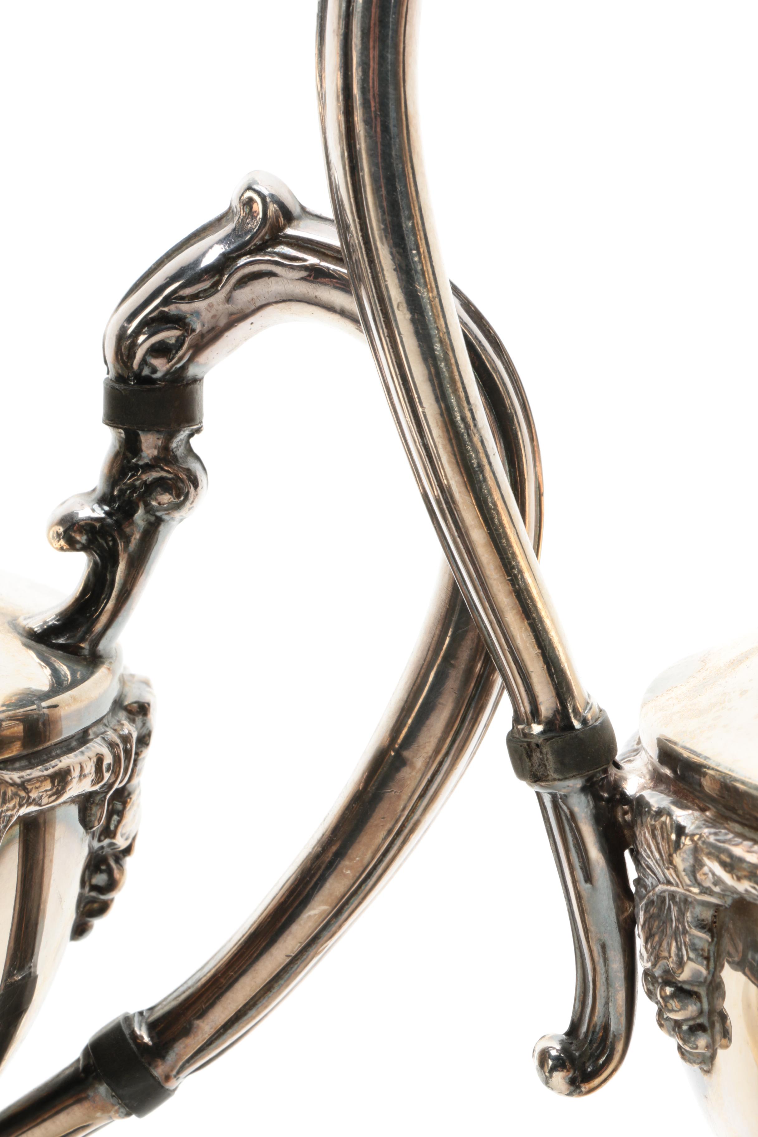 Lehman Brothers Silver-Plated Coffee and Tea Service with Trays