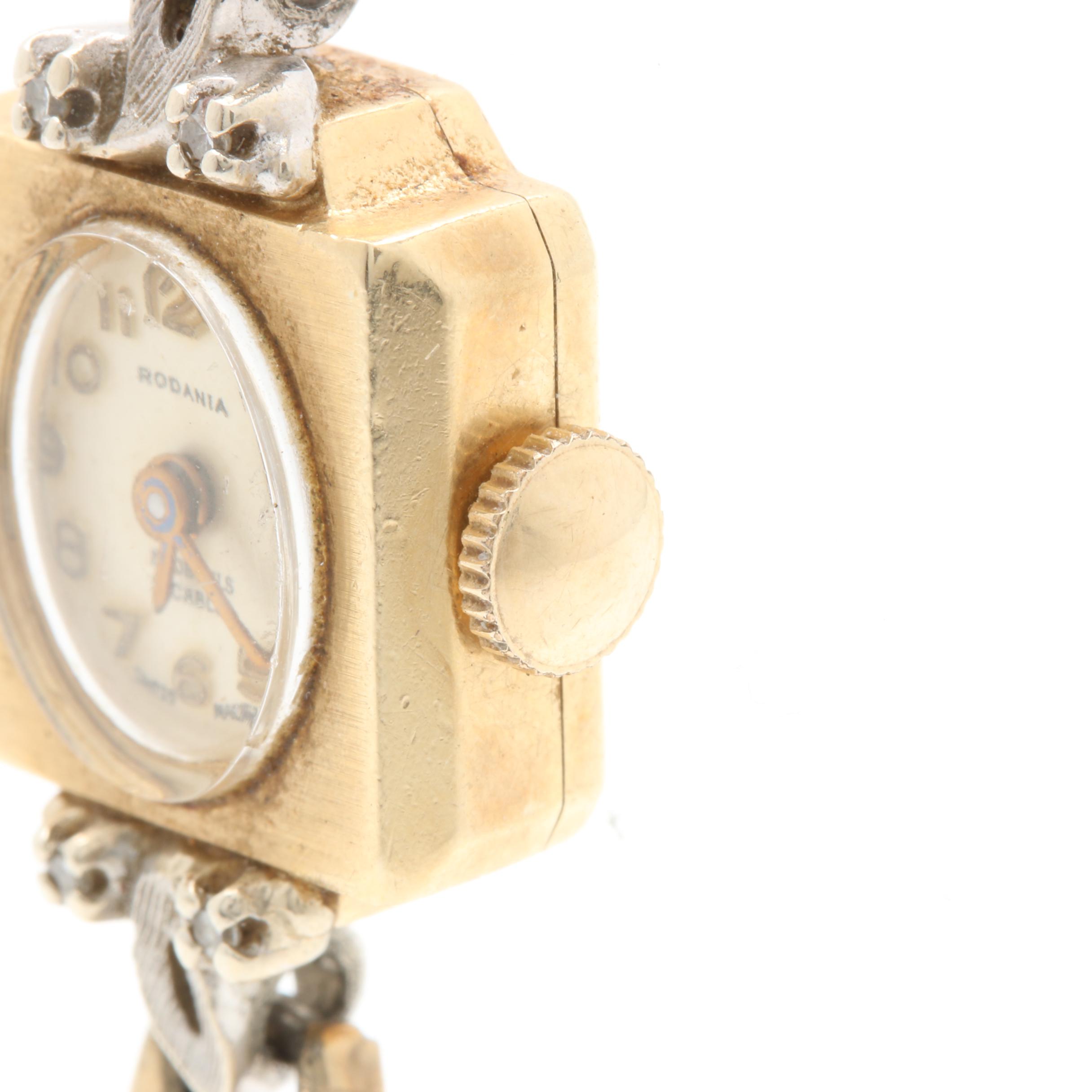 Rodania 14K Yellow Gold Diamond Watch