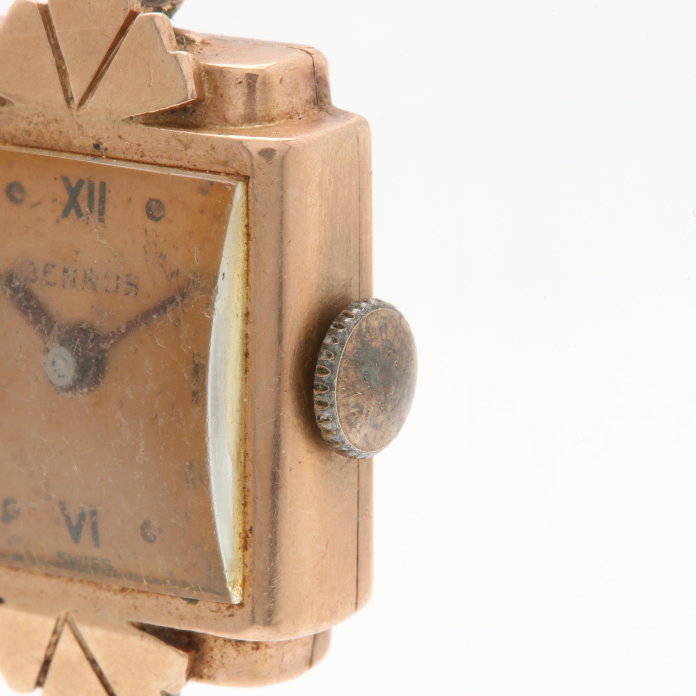 Benrus 14K Yellow Gold Watch Case and Works