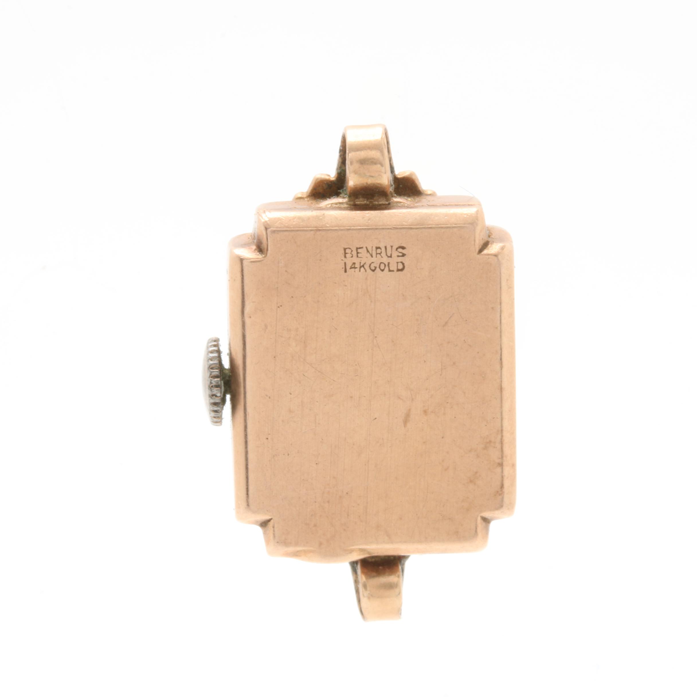 Benrus 14K Yellow Gold Watch Case and Works