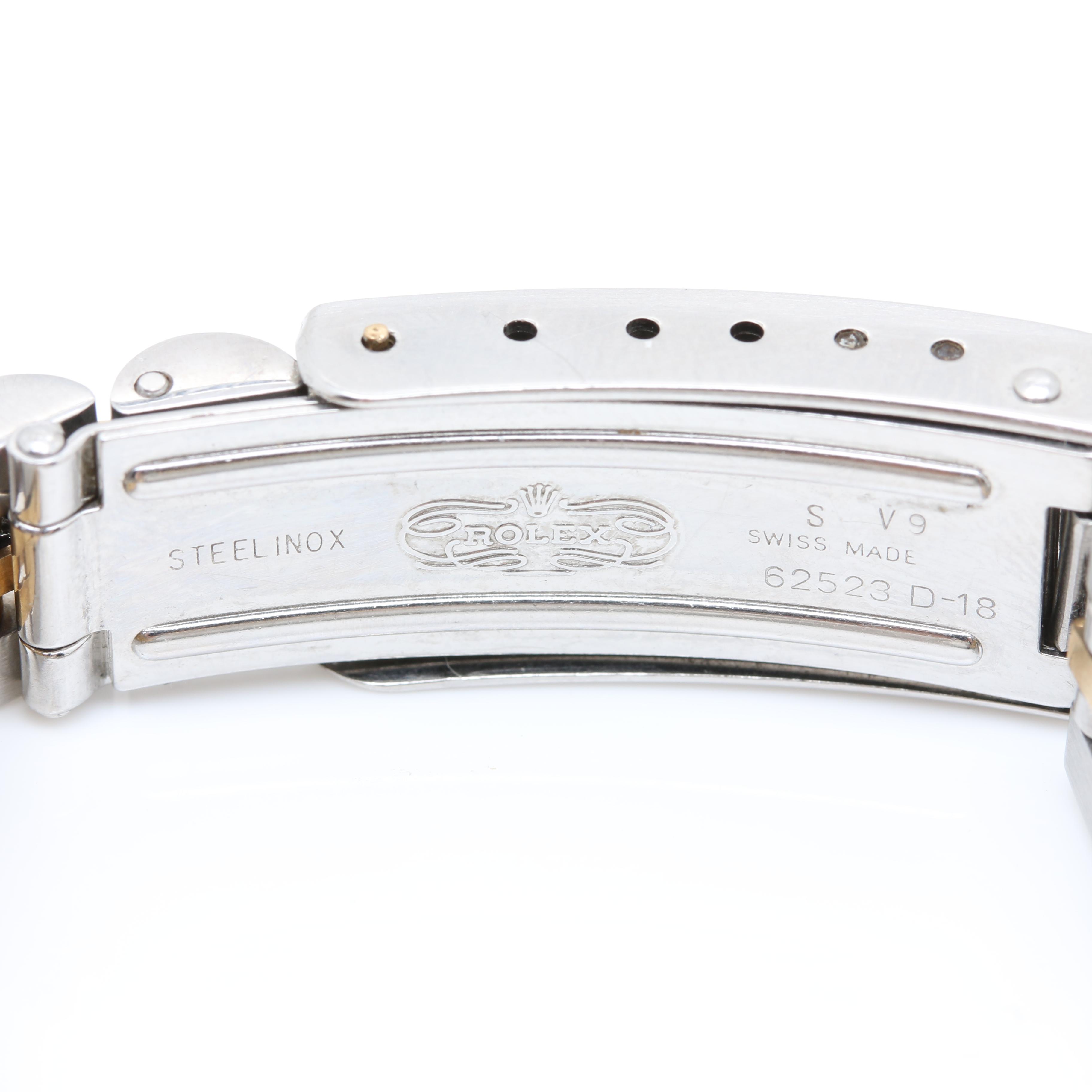 Rolex Factory Dial Houndstooth Date Just 18K and Stainless Steel Watch