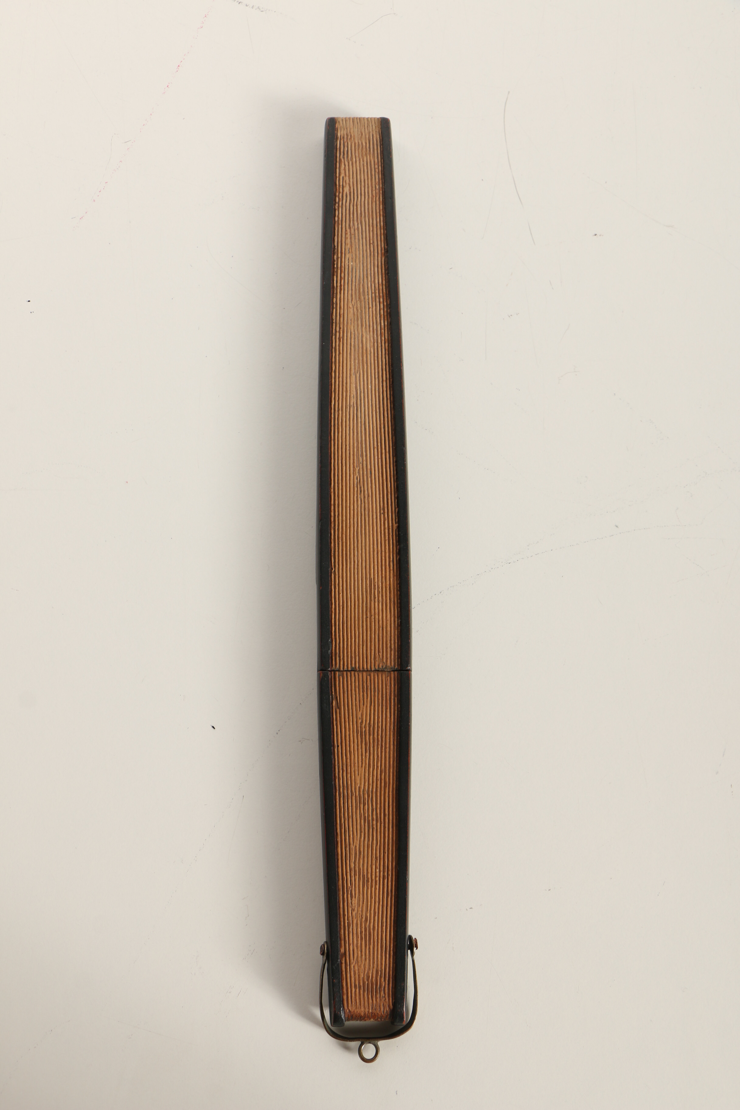 Japanese Tanto Knife Disguised in Fan-Shaped Lacquered Sheath