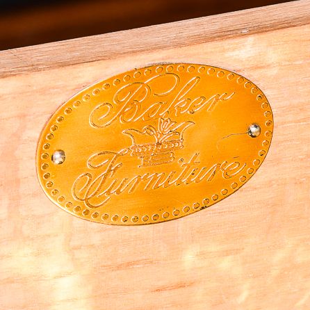 Cream and Gold Louis XVI Style Console Table by Baker Furniture