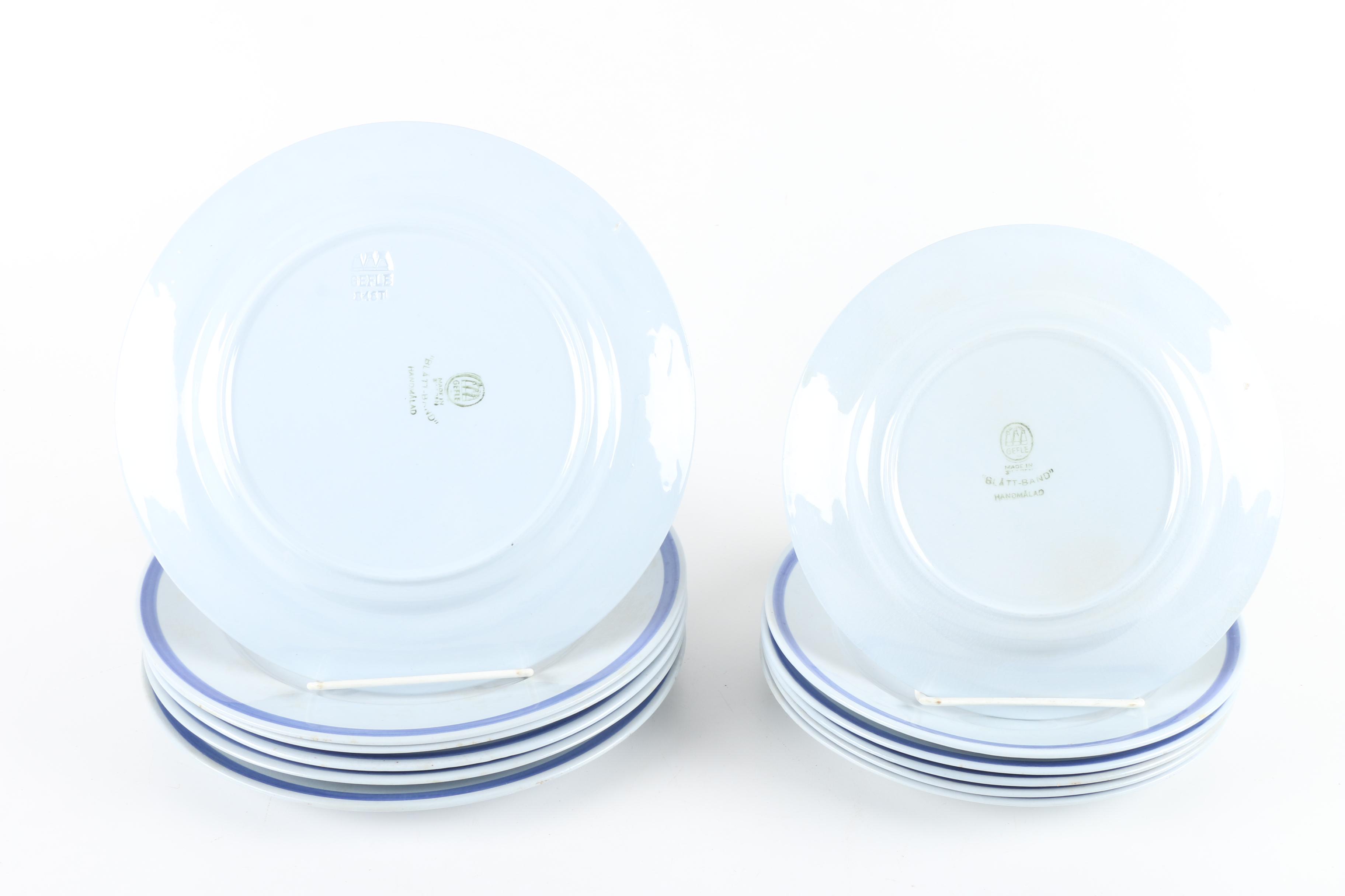 Gefle "Blatt-Band" Tableware, Circa 1931-1957