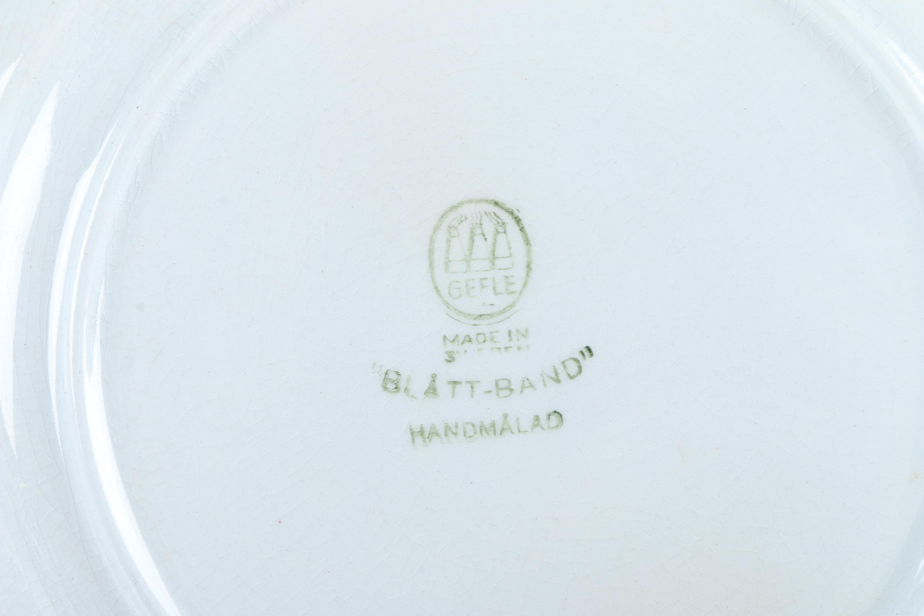 Gefle "Blatt-Band" Tableware, Circa 1931-1957