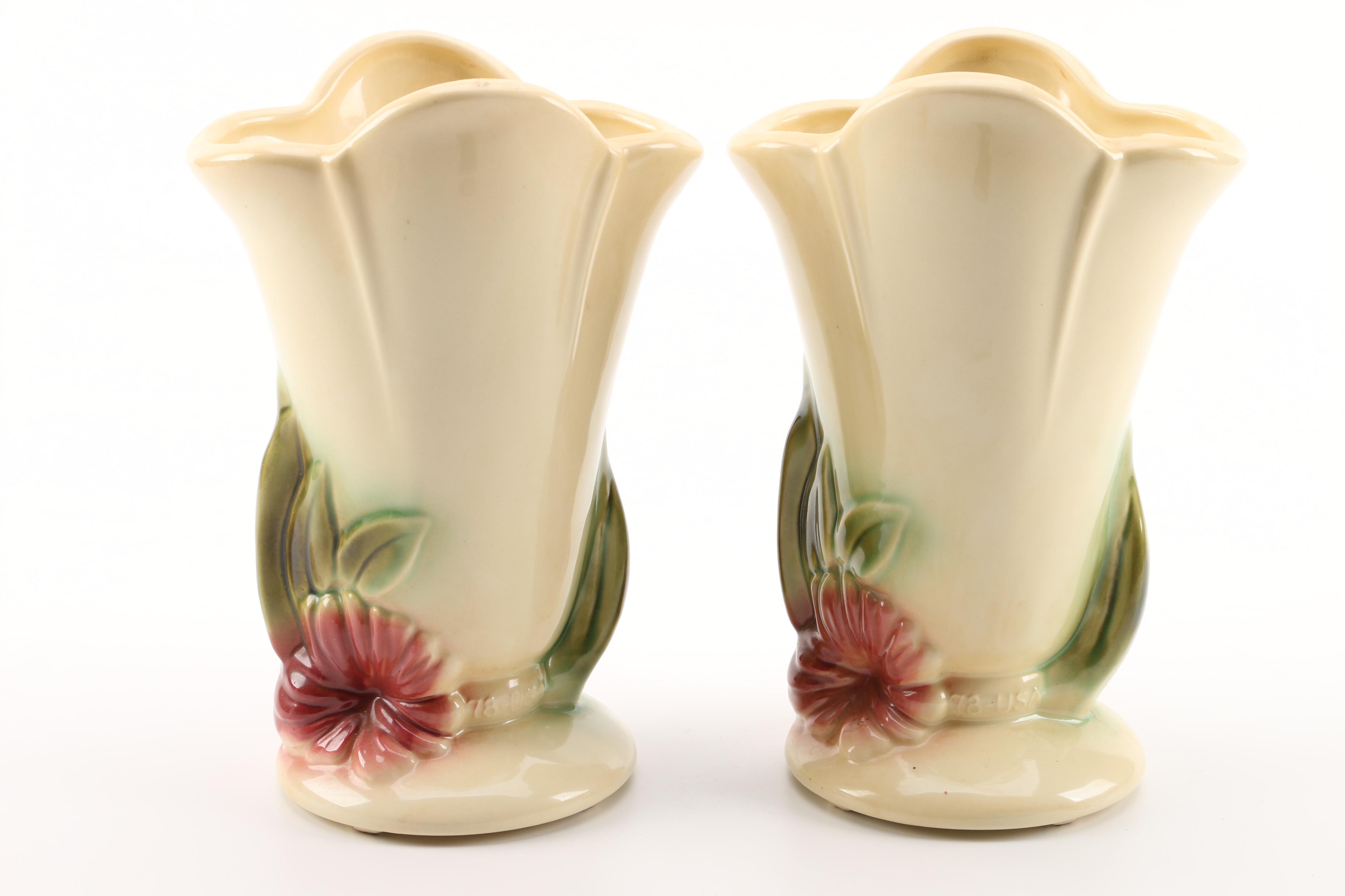 Hull Pottery Flamingo Vases