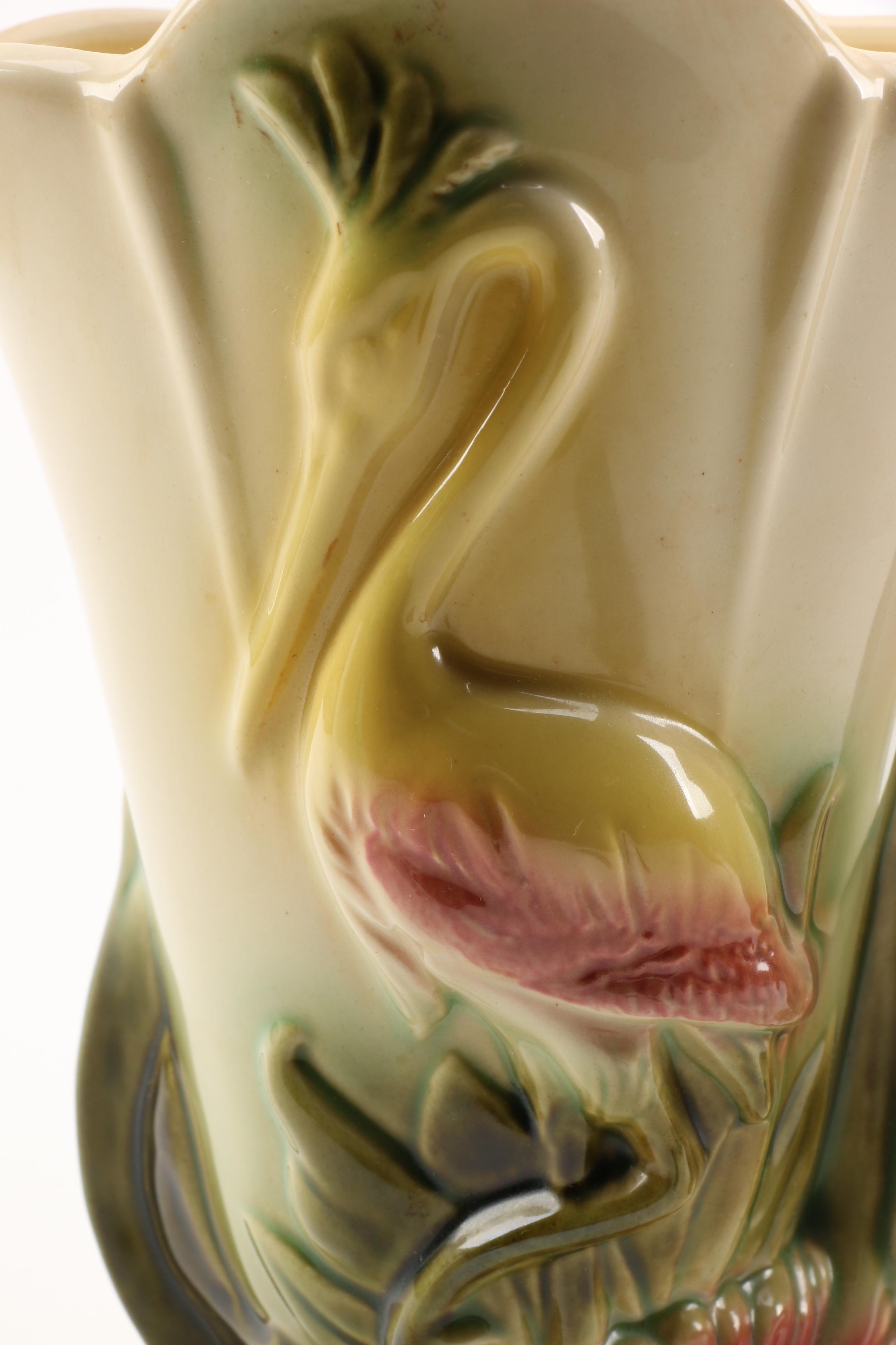 Hull Pottery Flamingo Vases
