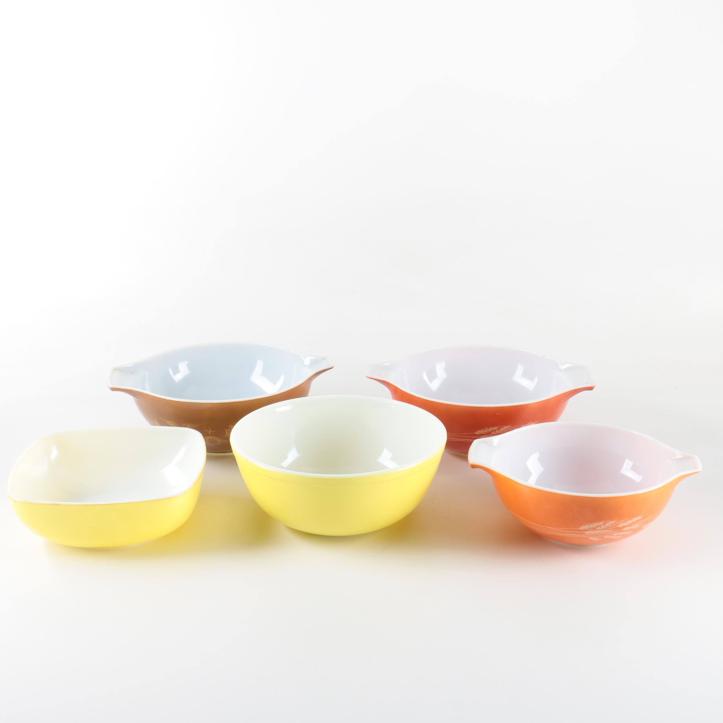 Pyrex "Autumn Harvest" Cinderella Mixing Bowls with More