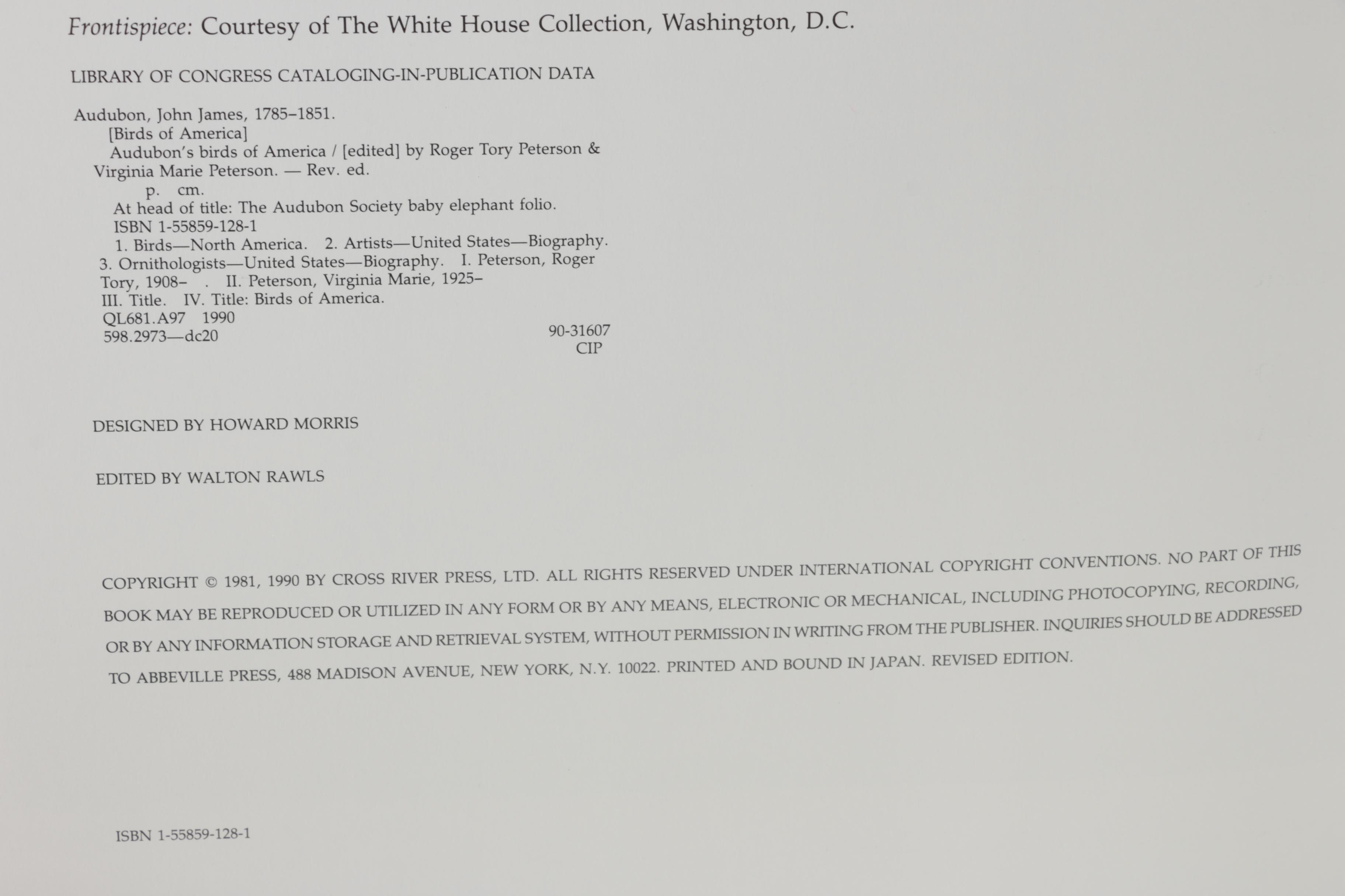 1990 "Audubon's Birds of America" by Roger and Virginia Peterson