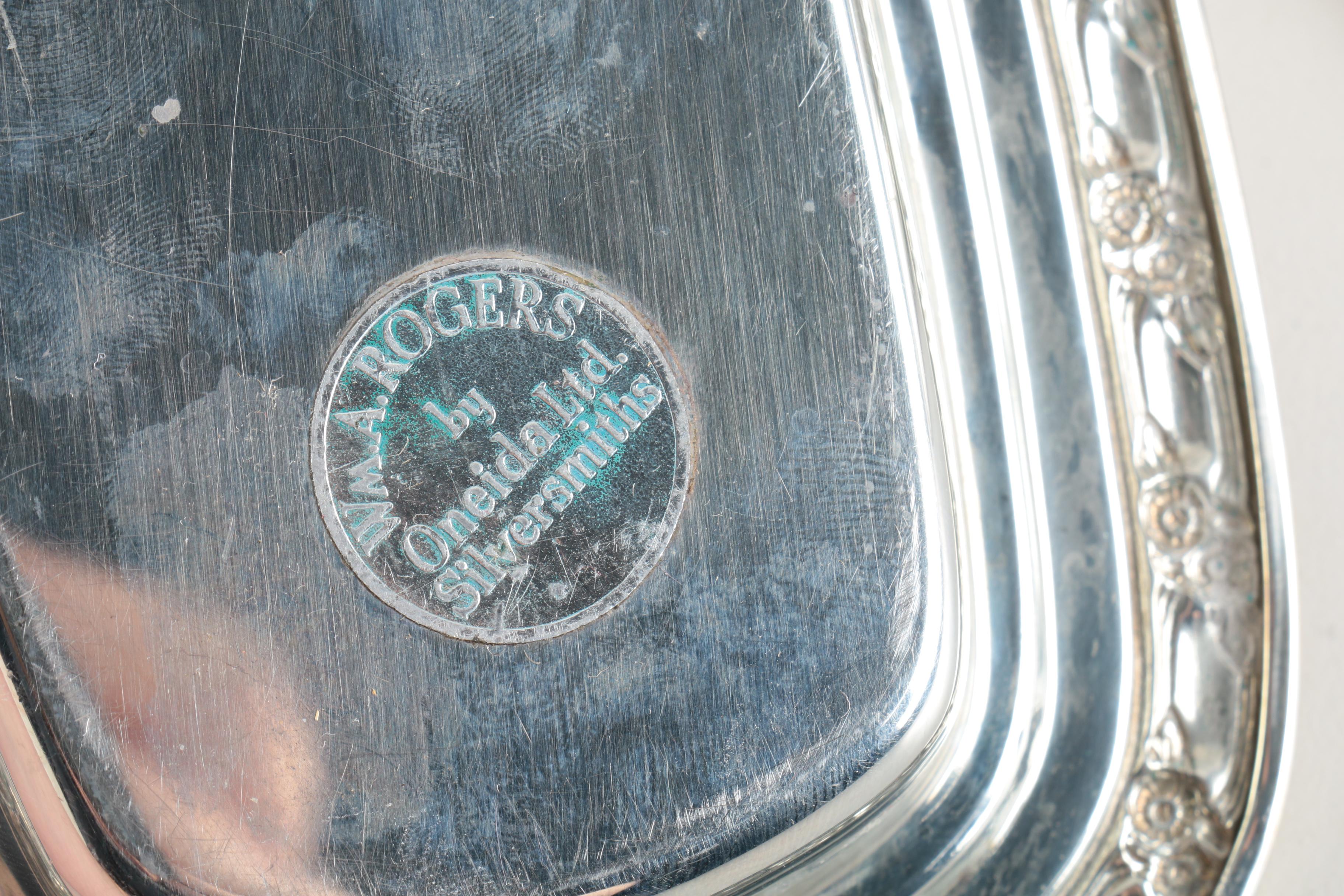 F.B. Rogers Silver Co. and Other Silver Plate Butter Dishes with Glass Inserts