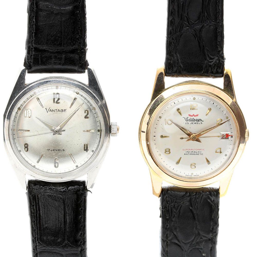 Vintage Waltham and Vantage Stainless Steel Watches