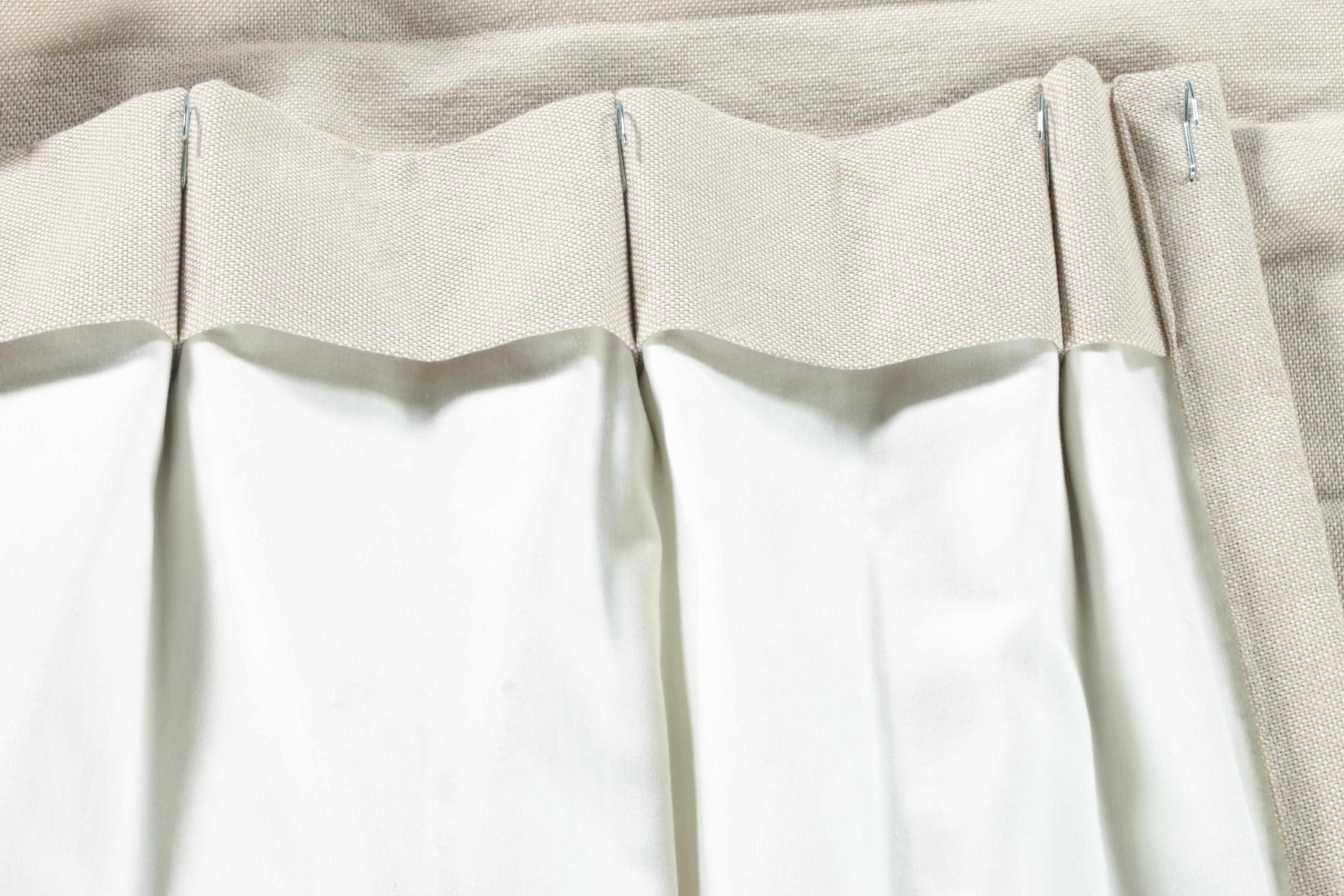 Pinch Pleat Antique White Curtain Panels