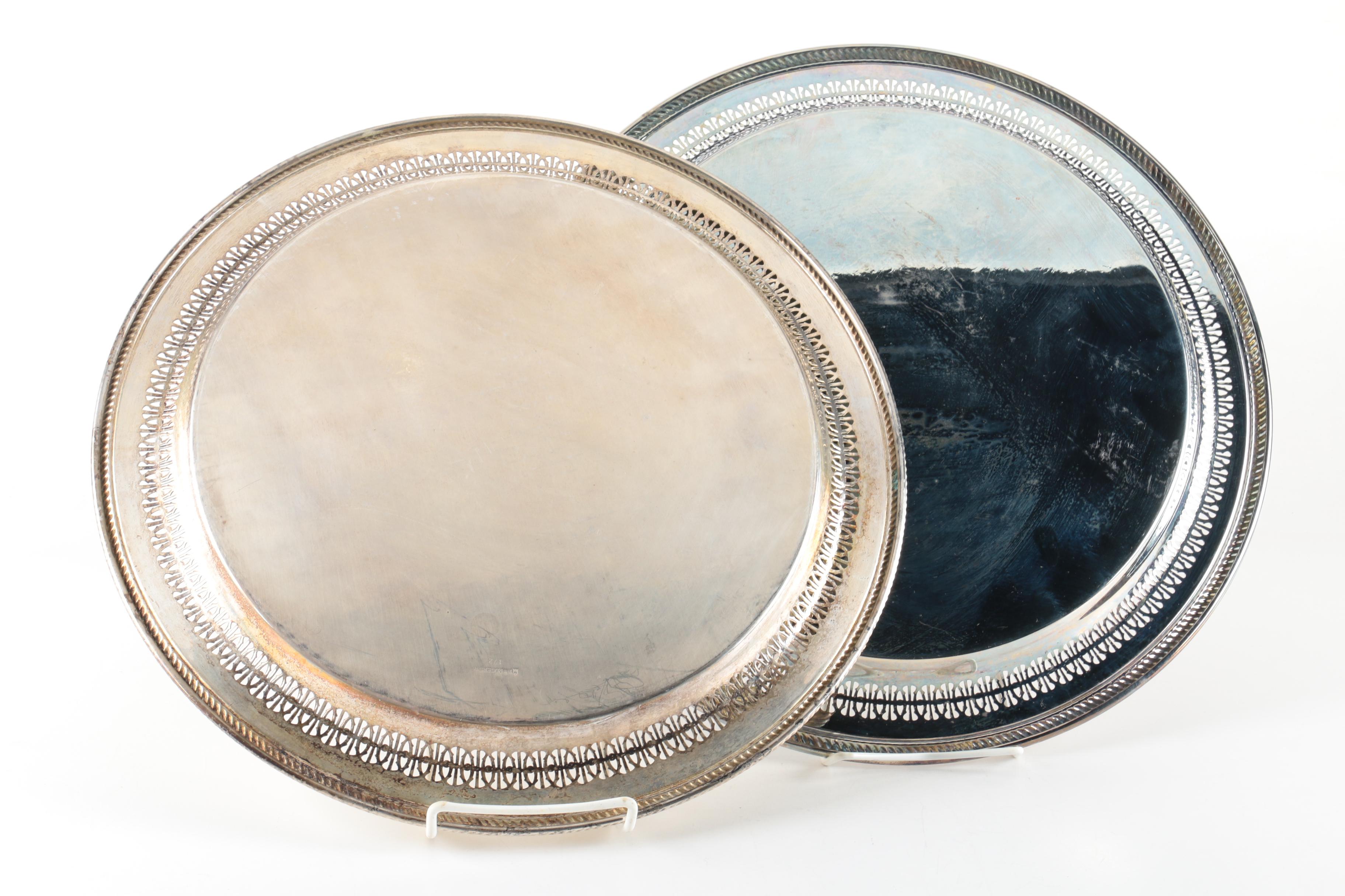 Wm. Rogers, International Silver Co. and Other Silver Plate Serving Trays