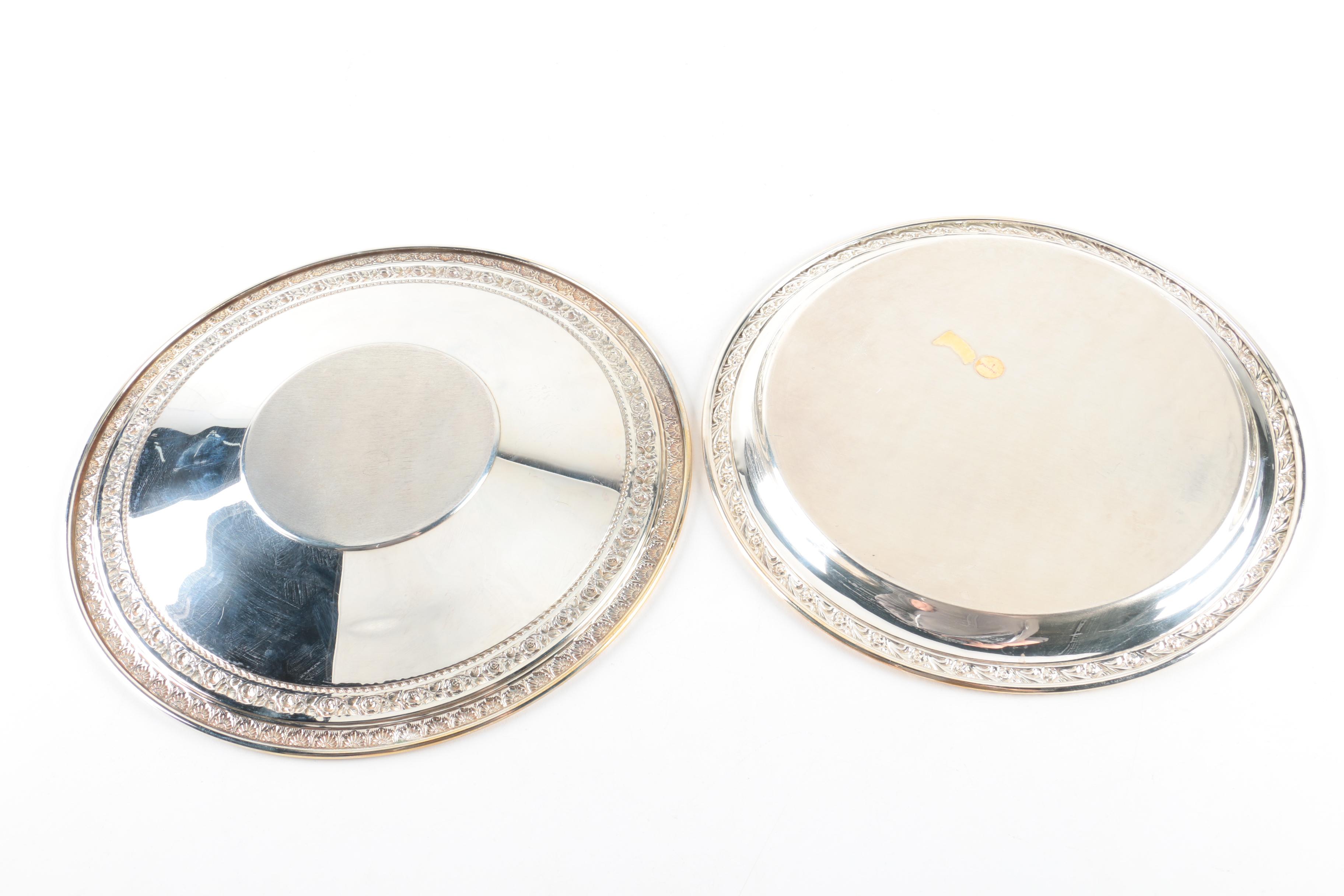 Wm. Rogers, International Silver Co. and Other Silver Plate Serving Trays