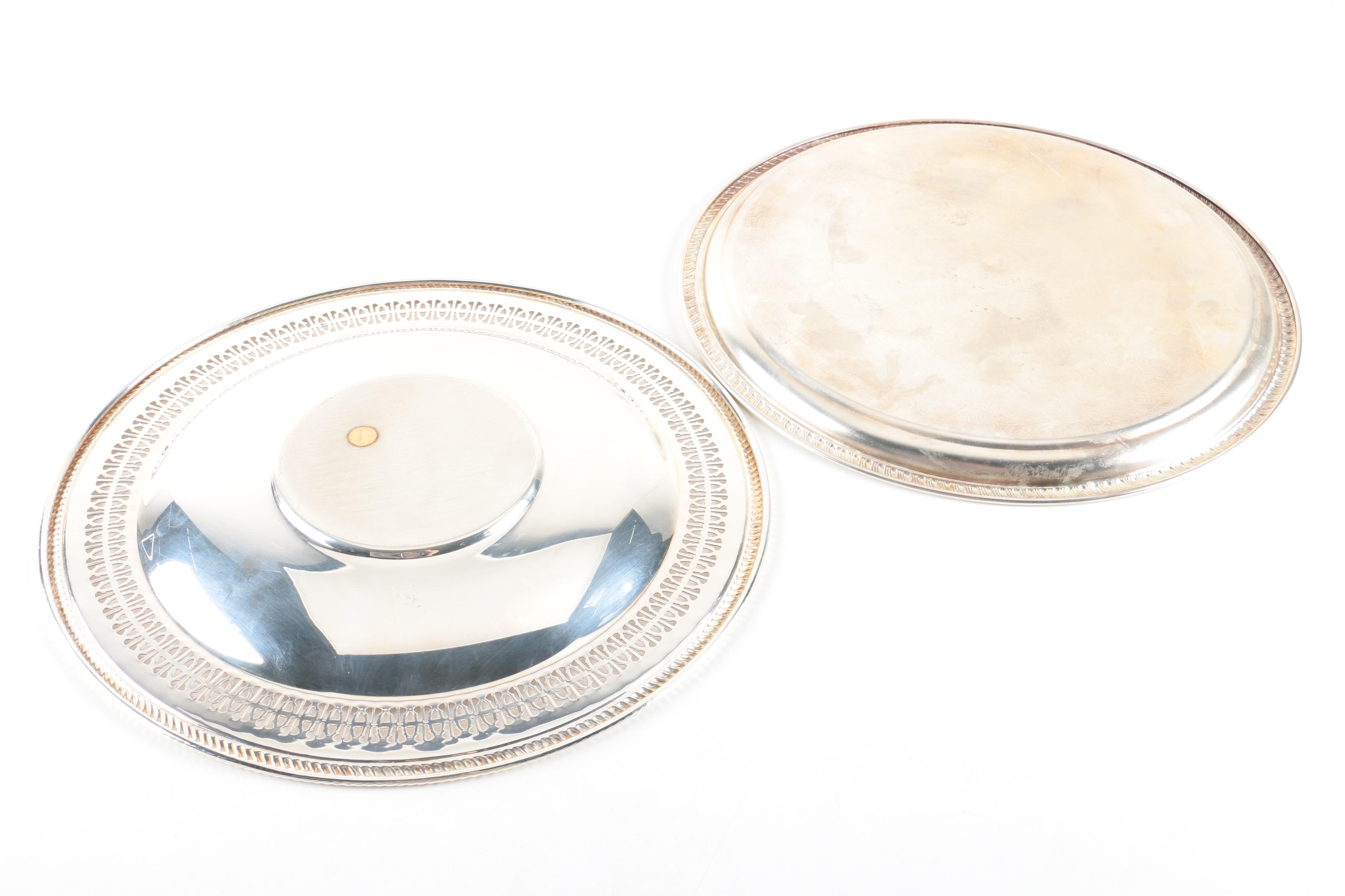 Wm. Rogers, International Silver Co. and Other Silver Plate Serving Trays