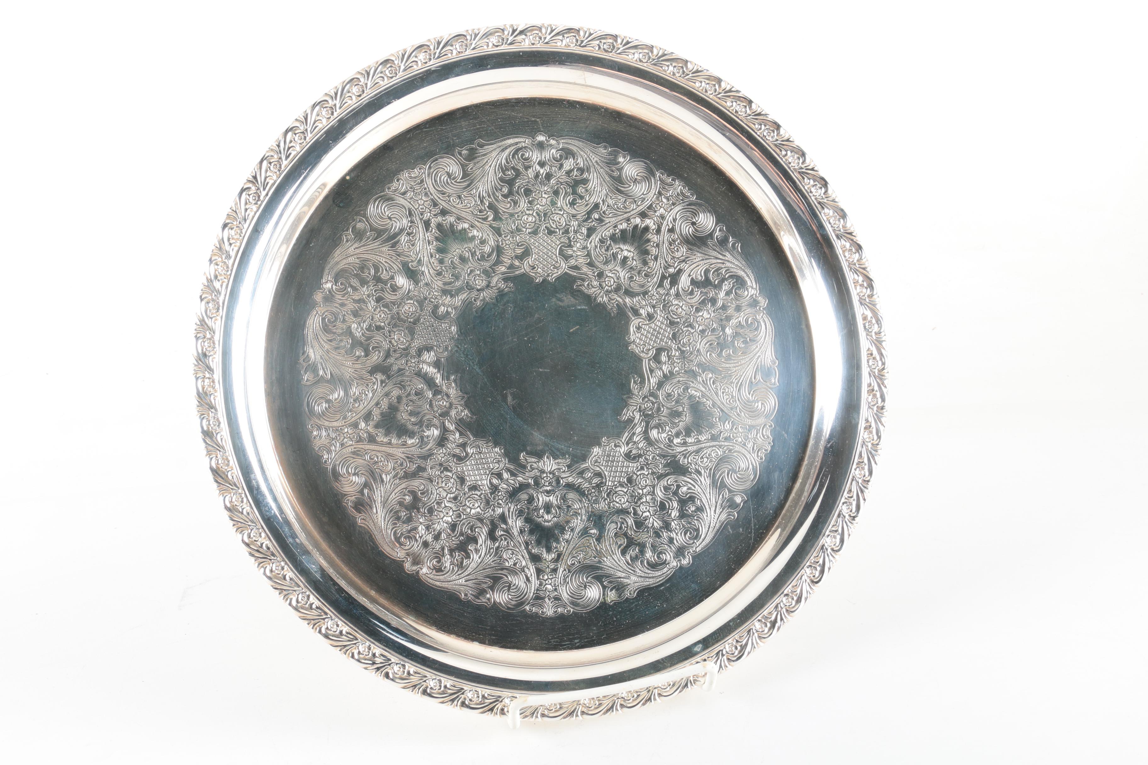 Wm. Rogers, International Silver Co. and Other Silver Plate Serving Trays