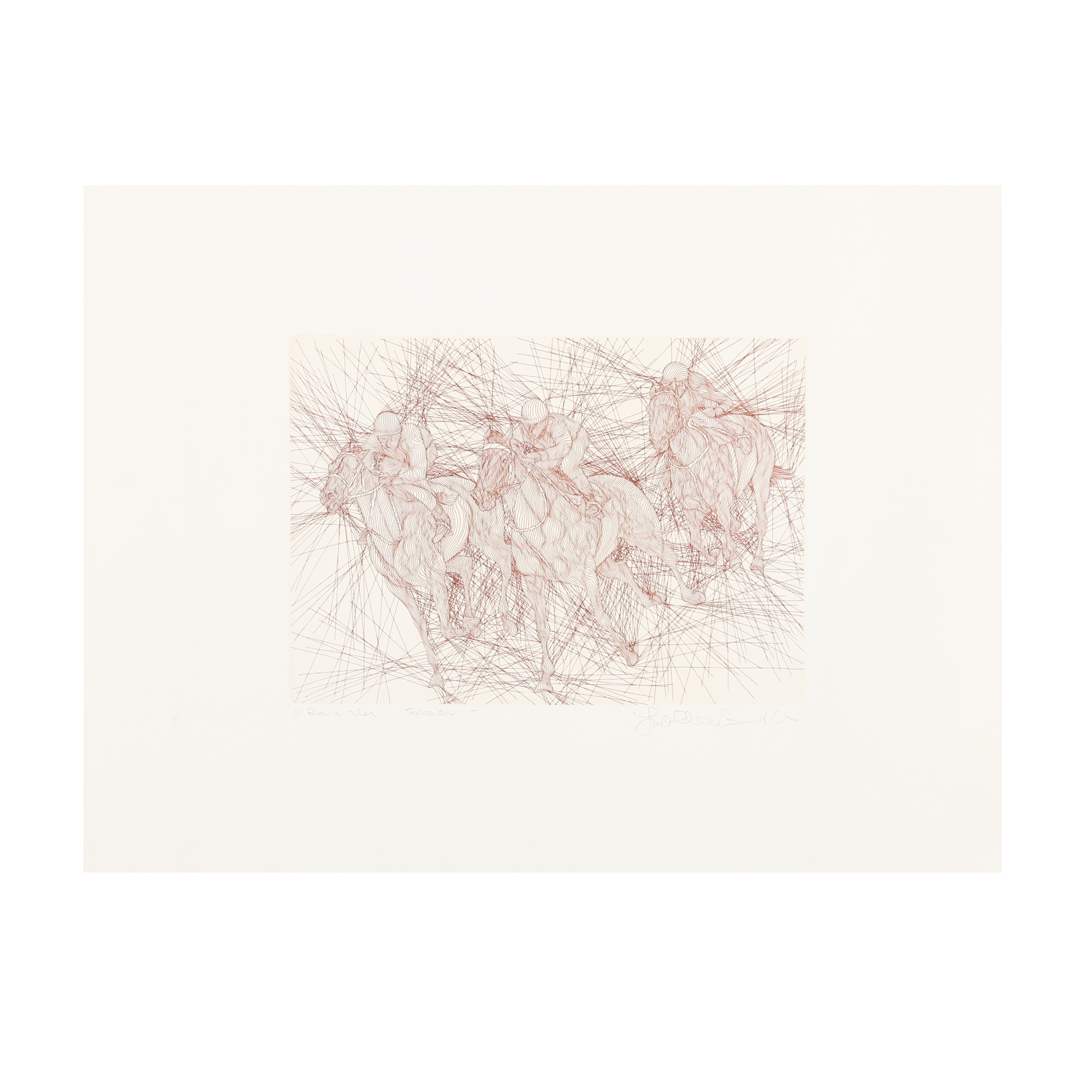 Guillaume Azoulay Etching "Tiercé"