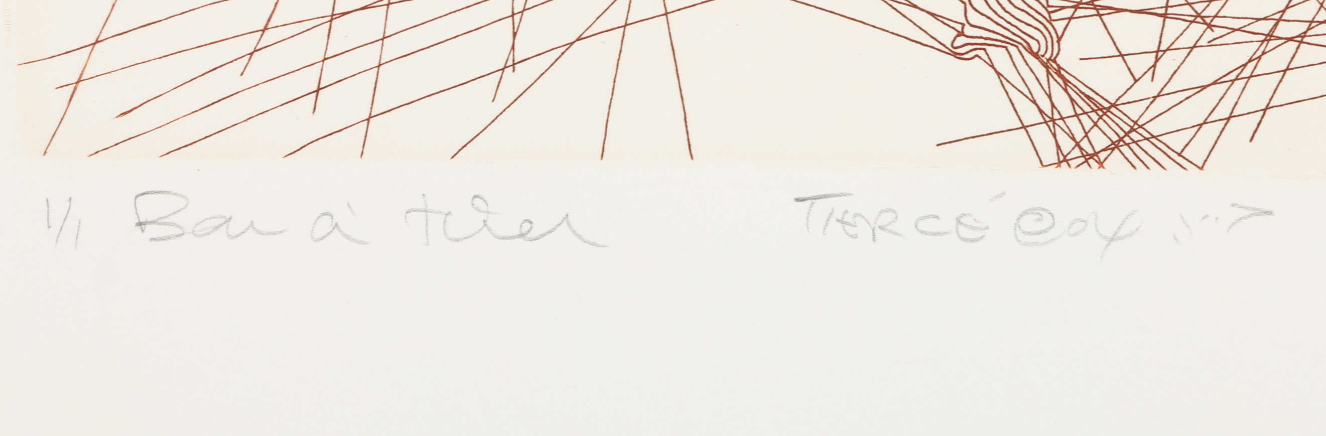 Guillaume Azoulay Etching "Tiercé"