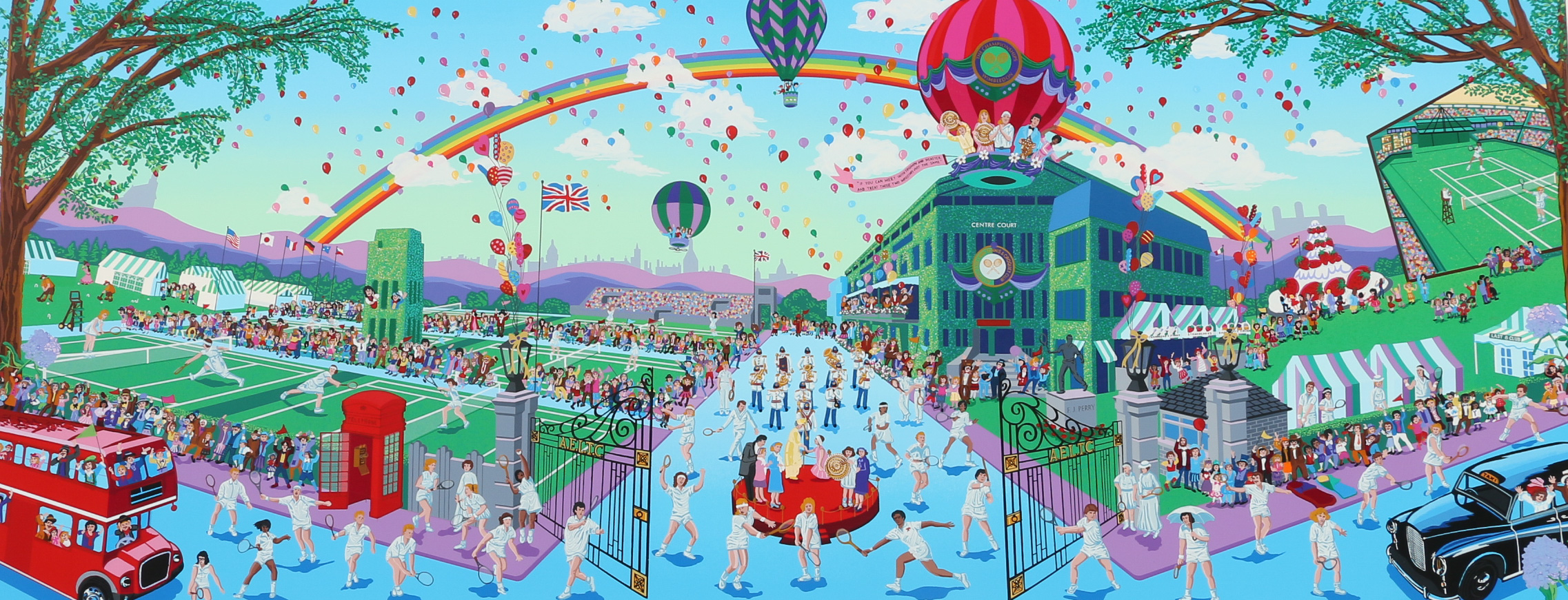 Melanie Taylor Kent Serigraph "Wimbledon"