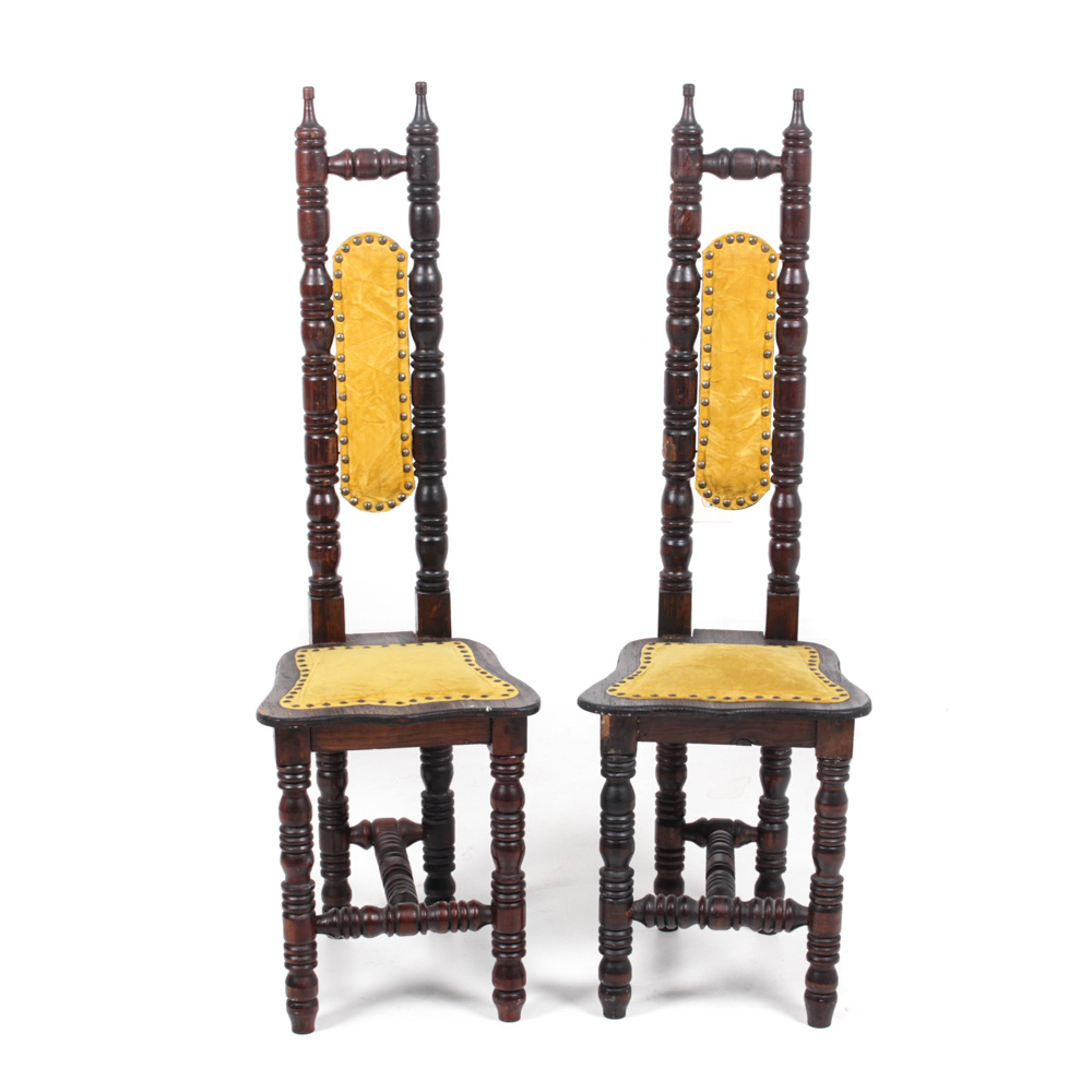 Antique Jacobean Style Spanish Prayer Chairs