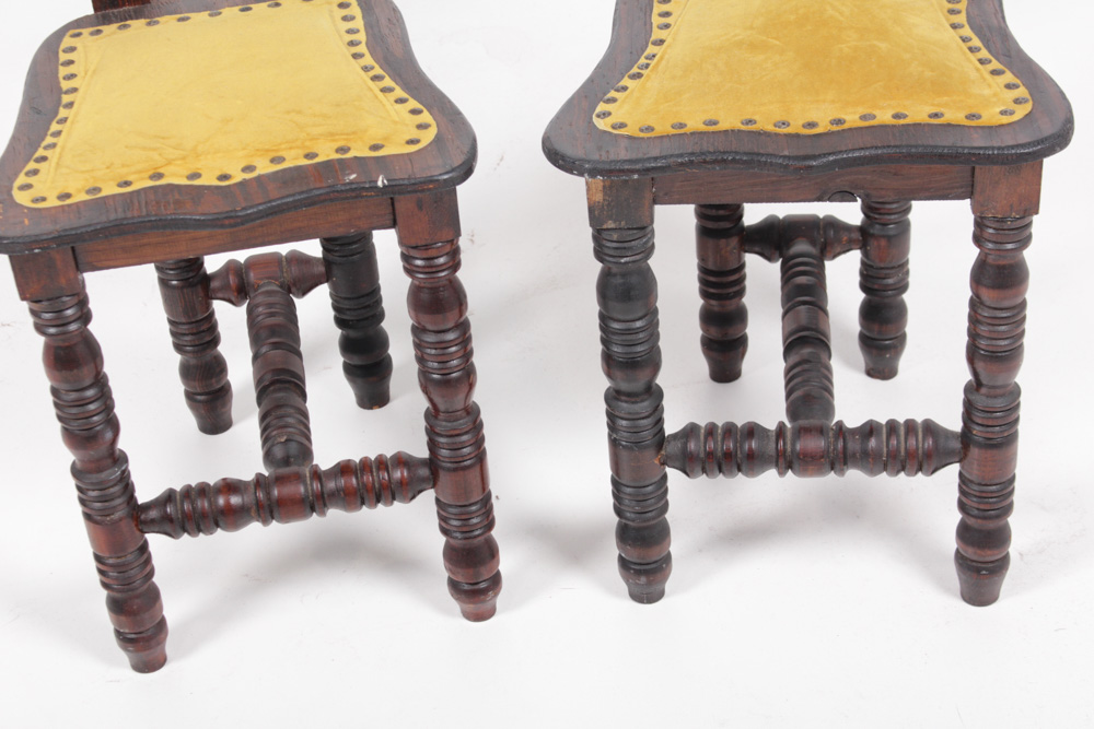 Antique Jacobean Style Spanish Prayer Chairs