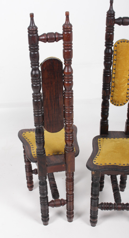 Antique Jacobean Style Spanish Prayer Chairs