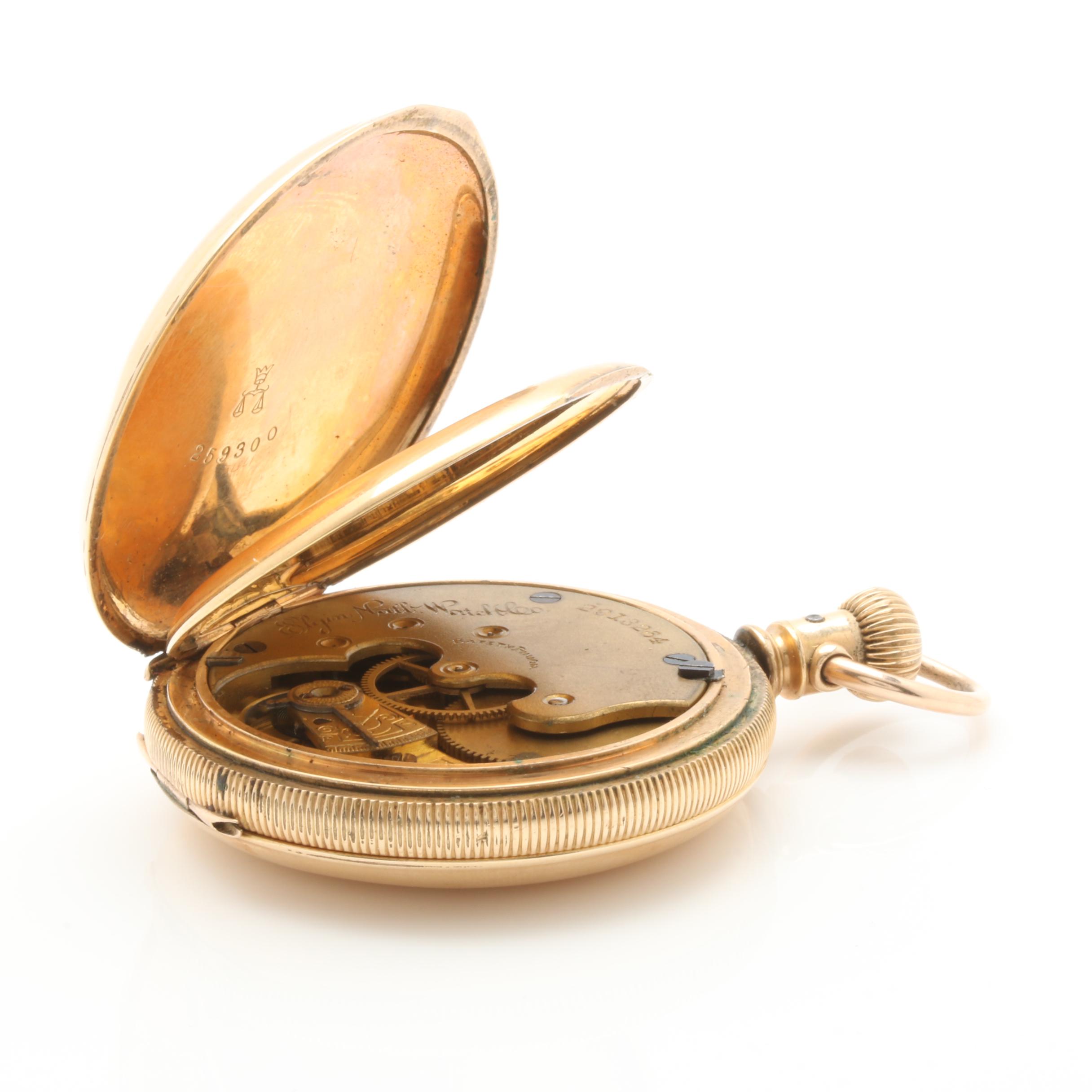 Antique Elgin Gold Filled Hunting Case Pocket Watch